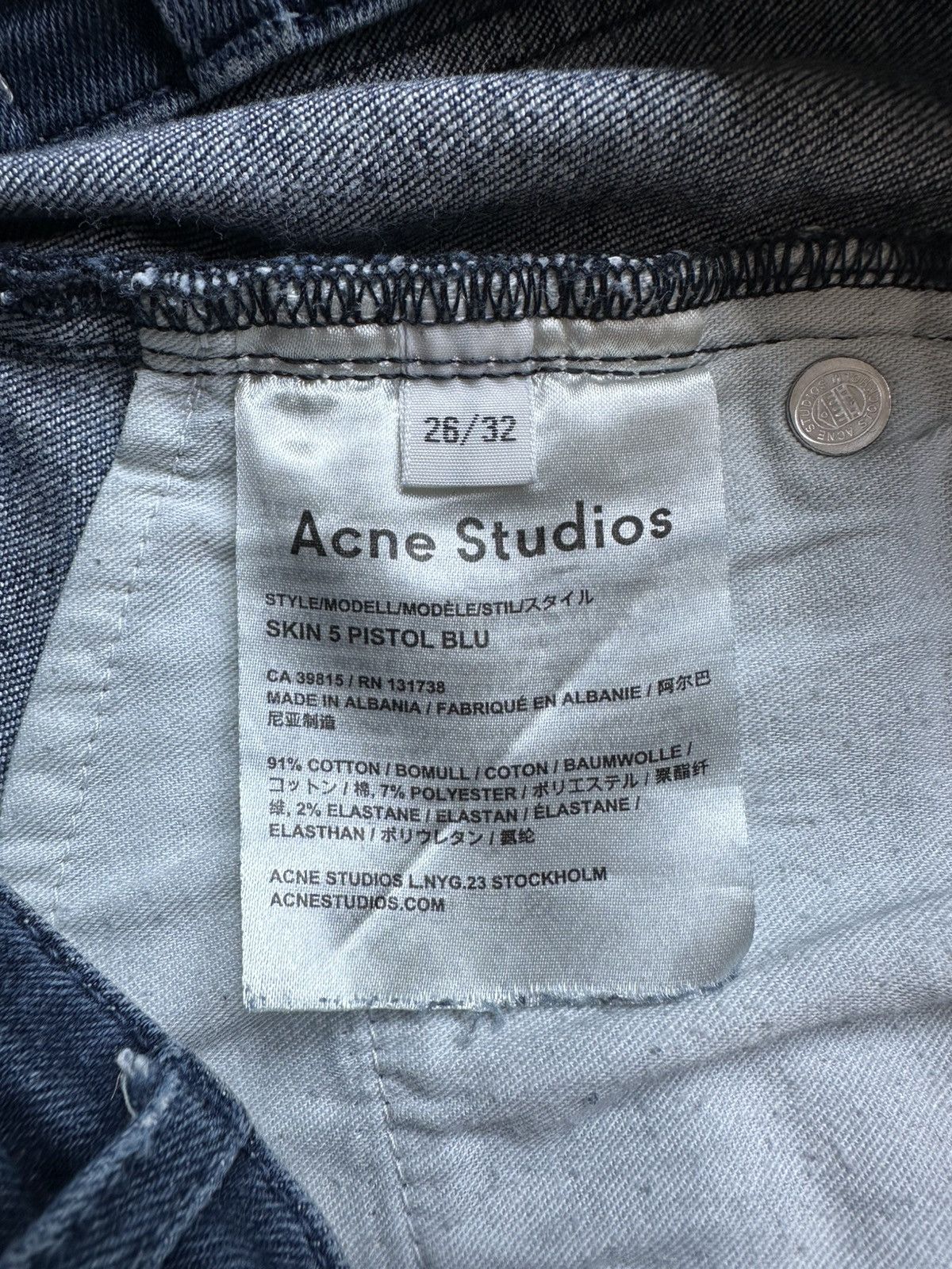 Acne Studios Acne Studios Skin 5 Pistol Skinny Jeans Size 26" / US 2 / IT 38 - 9 Thumbnail
