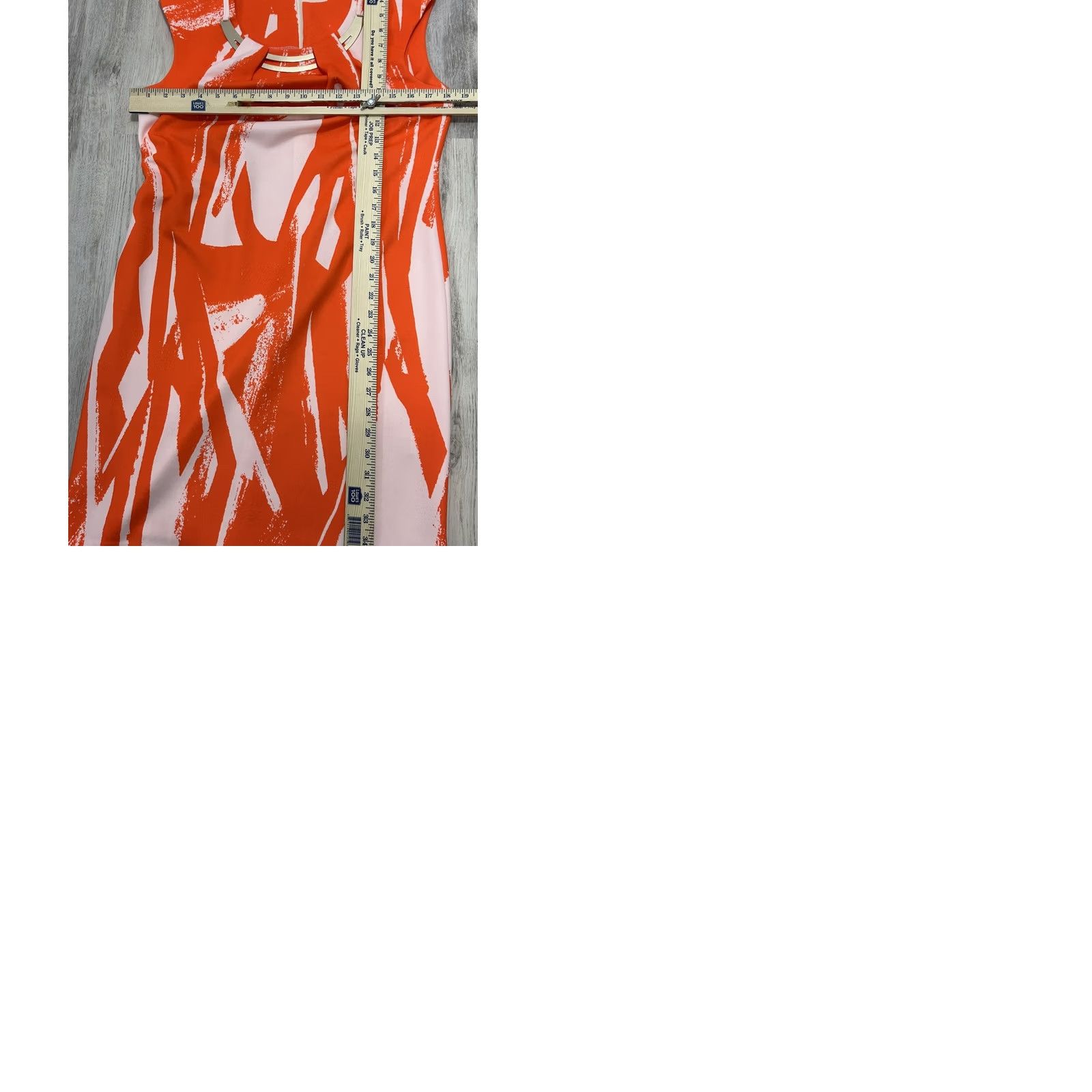 Vintage Sandra Darren Red White Abstract Sheath Mini Dress Sleeveless Zip 10P XS? Size L / US 10 / IT 46 - 9 Thumbnail