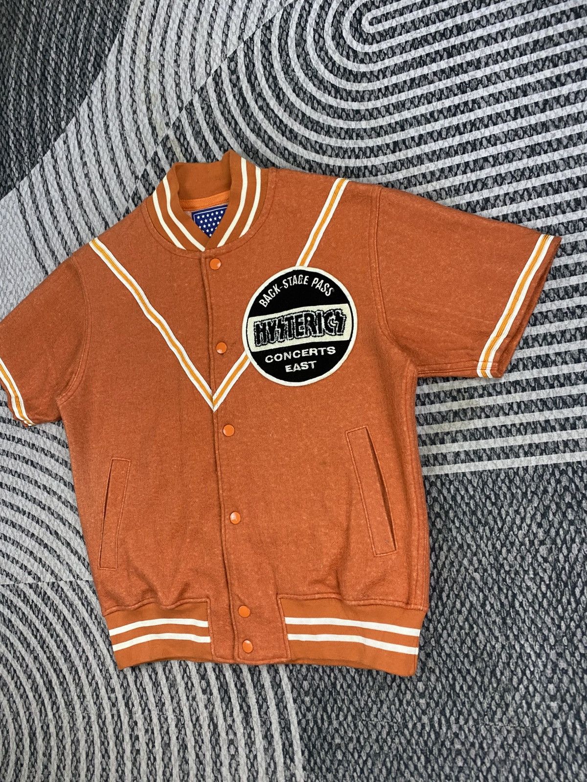Hysteric Glamour 🔥RARE Hysteric Glamour Short Sleeve Wool Stadium Jacket Size US M / EU 48-50 / 2 - 3 Thumbnail