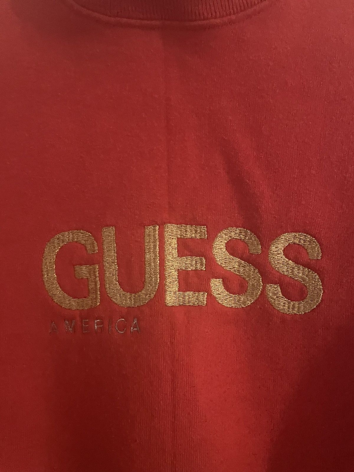 Guess Red and silver vintage guess crewneck Size US M / EU 48-50 / 2 - 4 Thumbnail