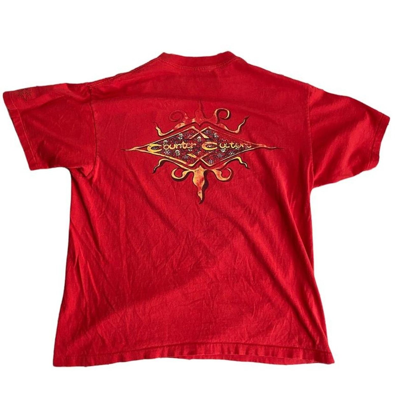 Vintage 90s red counter culture tee Size US L / EU 52-54 / 3 - 1 Thumbnail