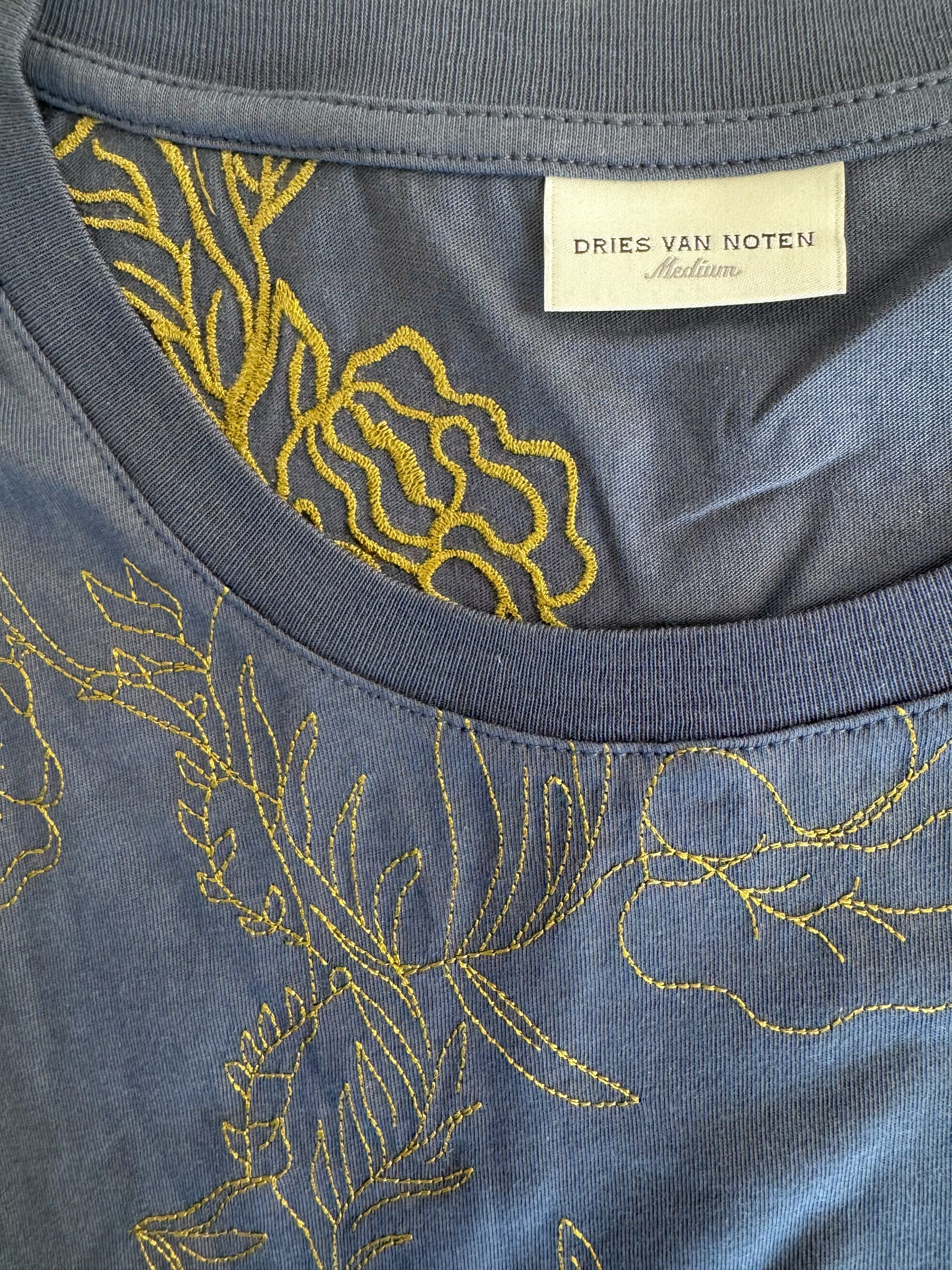 Dries Van Noten Hefiza Metallic Floral-Embroidered Top Size M / US 6-8 / IT 42-44 - 3 Thumbnail
