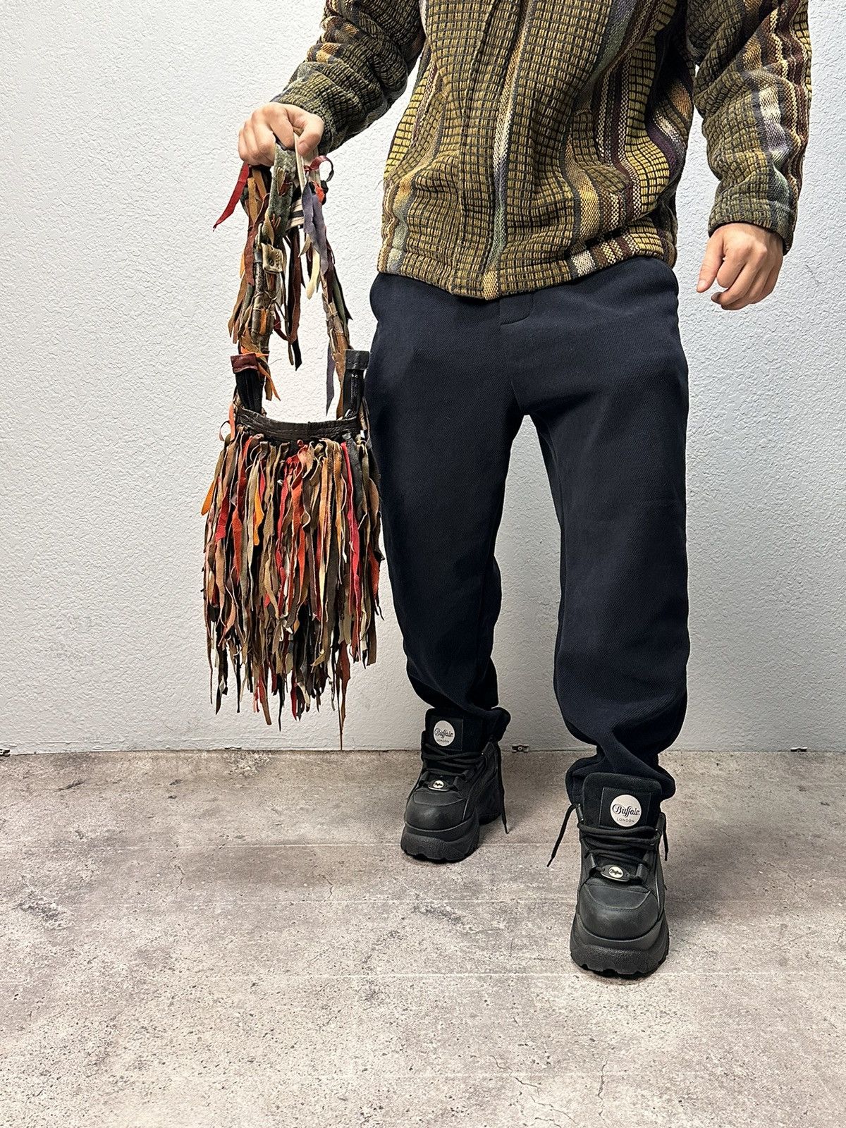 A.S.98 IFSIXWASNINE JAPANESE LGB LEATHER BAG DIESEL STYLE RARE GOA Size ONE SIZE - 7 Thumbnail
