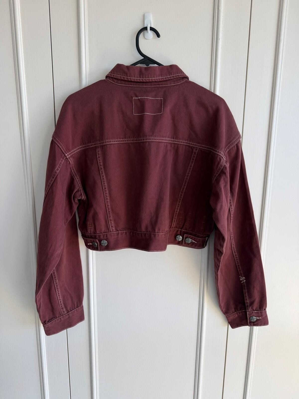Ksubi new Ksubi womens kommand denim Jacket top small s 8 red Size S / US 4 / IT 40 - 7 Thumbnail