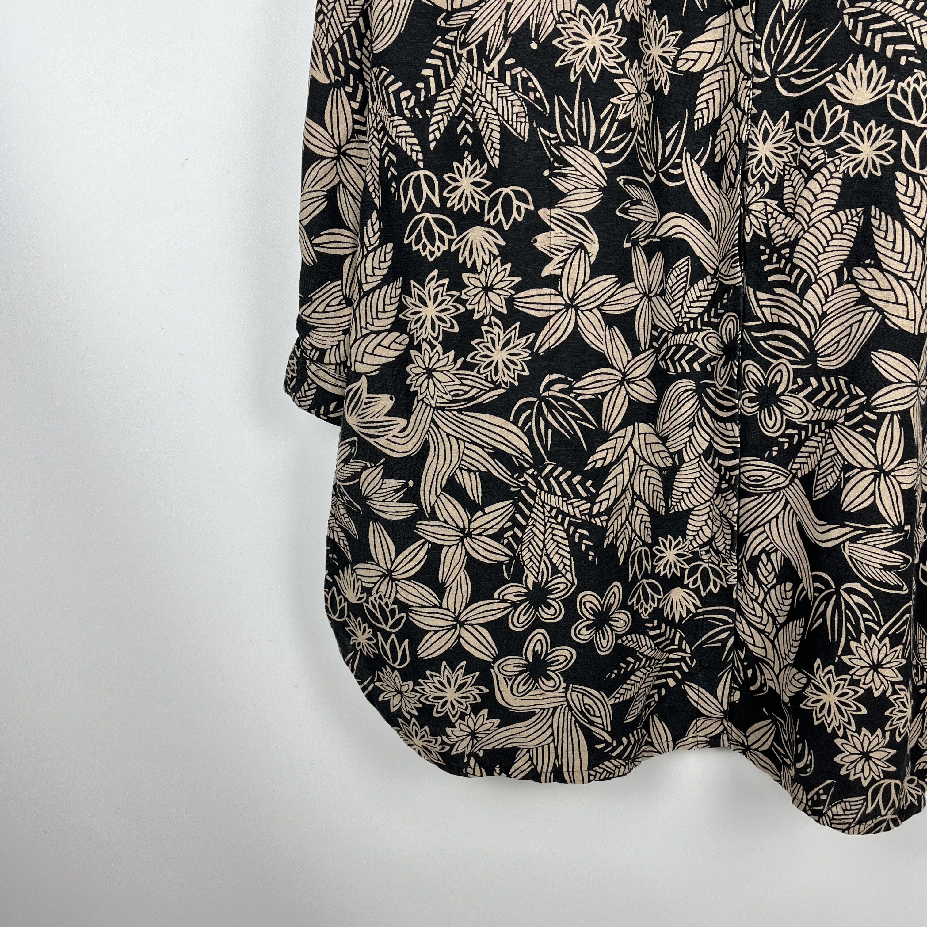 Gudrun Sjoden Ladies Gudrun Sjoden Floral Lilen Midi Tunic Dress Size L / US 10 / IT 46 - 4 Thumbnail