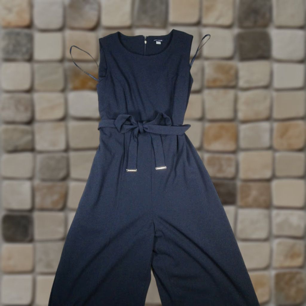 Tommy Hilfiger VINTAGE Tommy Hilfiger Jumpsuit Womens 14 Blue Wrap Size 36" / US 14 / IT 50 - 1 Thumbnail