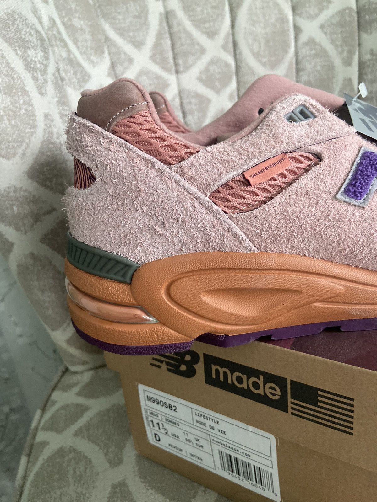 New Balance × Salehe Bembury New Balance x Salehe 990v2 ‘Sand Be The Time’ Size US 11.5 / EU 44-45 - 2 Thumbnail