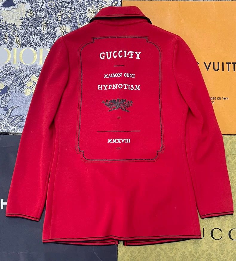 Gucci Gucci Red-buttoned woollen knitted jacket Size M / US 6-8 / IT 42-44 - 3 Thumbnail
