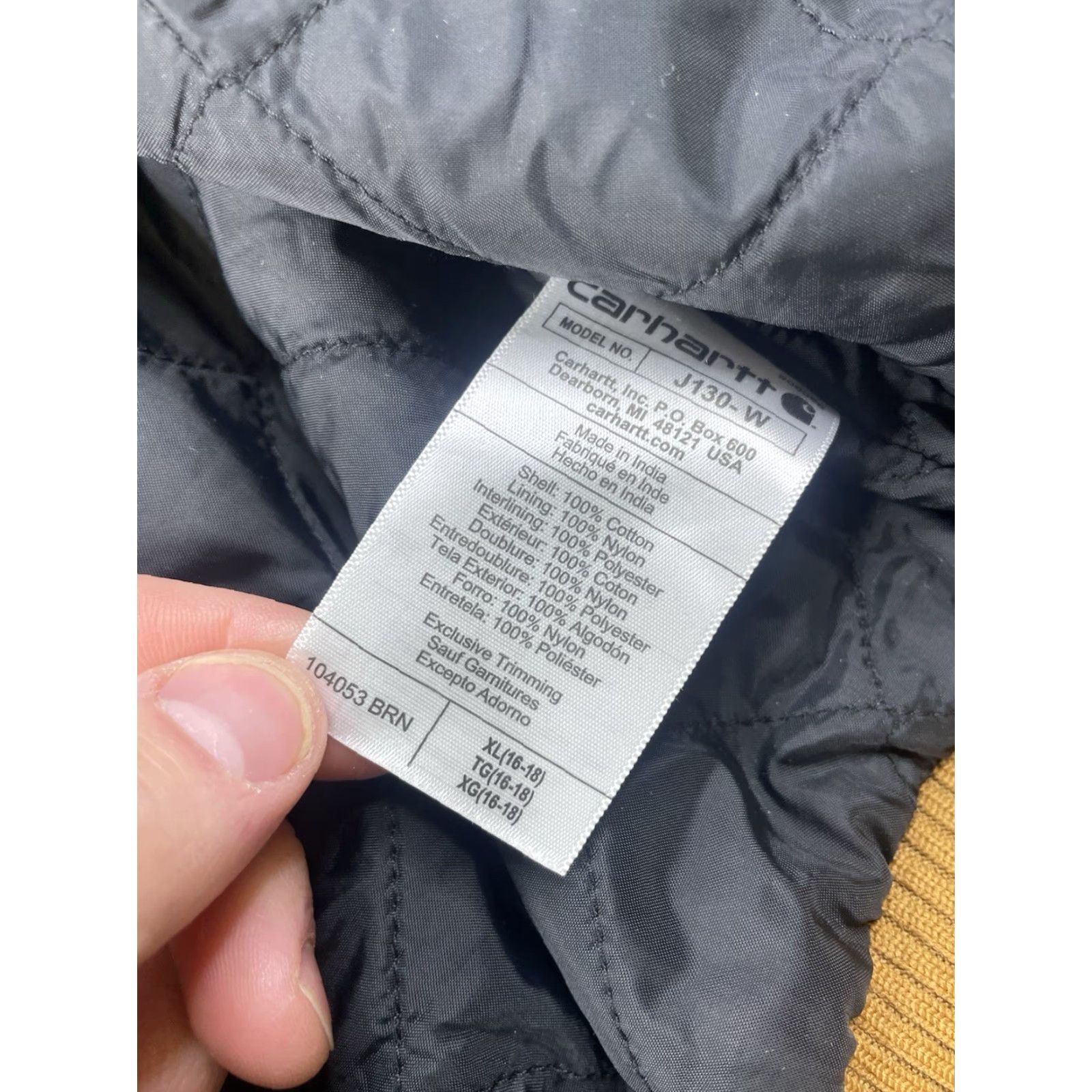 Carhartt Carhartt J130-W BRN 104053 Duck Active Jacket XL Brown Quilted Lined Women's Jacket Size XL / US 12-14 / IT 48-50 - 5 Thumbnail