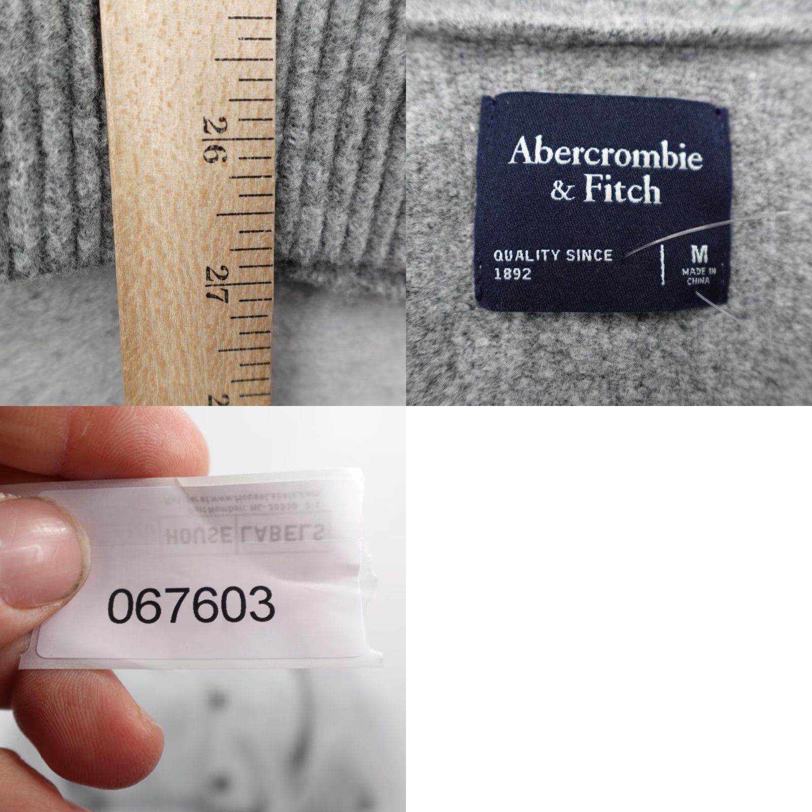 Abercrombie & Fitch Abercrombie & Fitch Sweater Cardigan Mens Medium Gray Knit Button Up V-Neck Pockets Solid Size US M / EU 48-50 / 2 - 8 Thumbnail