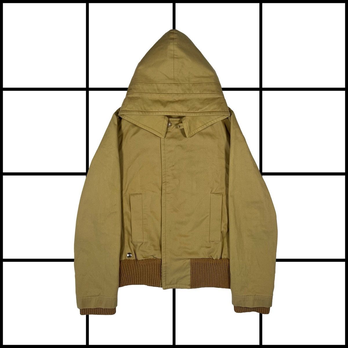 Bless |[ BLESS Nº42 Beige Cotton “Hoodjacket” Bomber ]| Size US S / EU 44-46 / 1 - 1 Thumbnail
