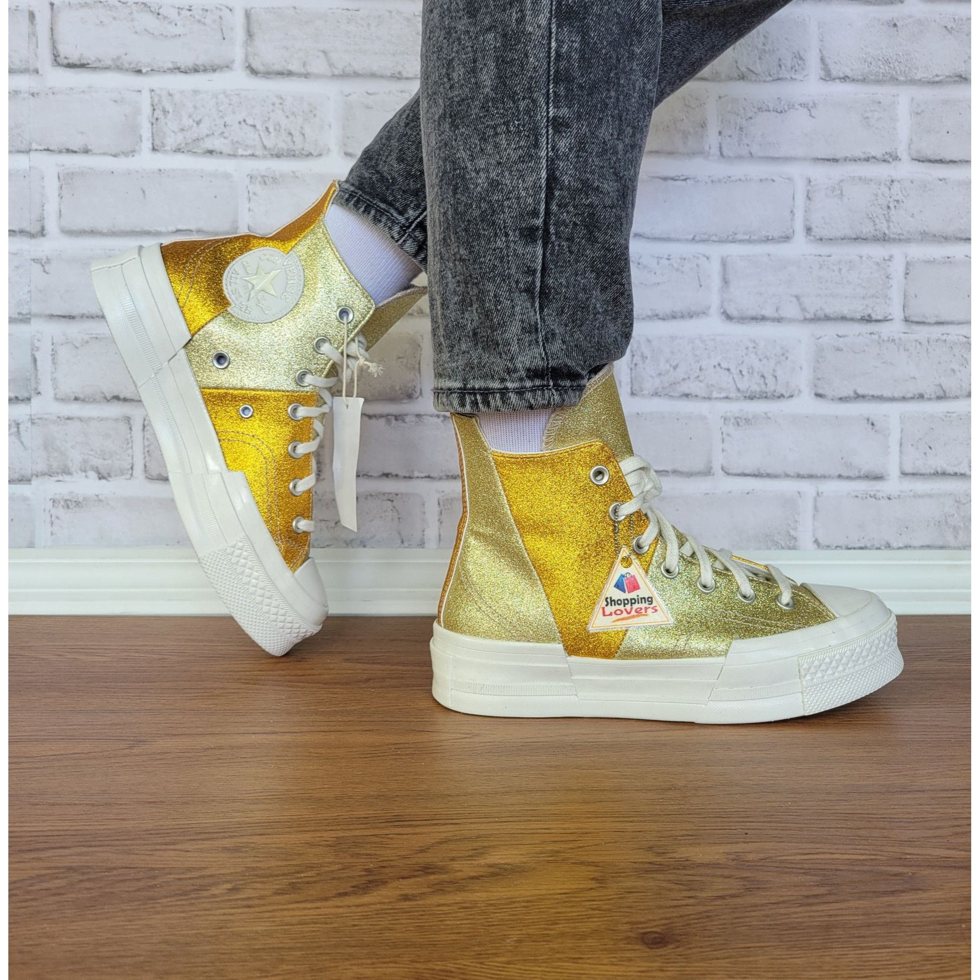 Converse ⭐Converse Chuck 70 Plus Glitter Hi Size 8.5 Women's Shoes Sn Size US 8.5 / IT 38.5 - 3 Thumbnail