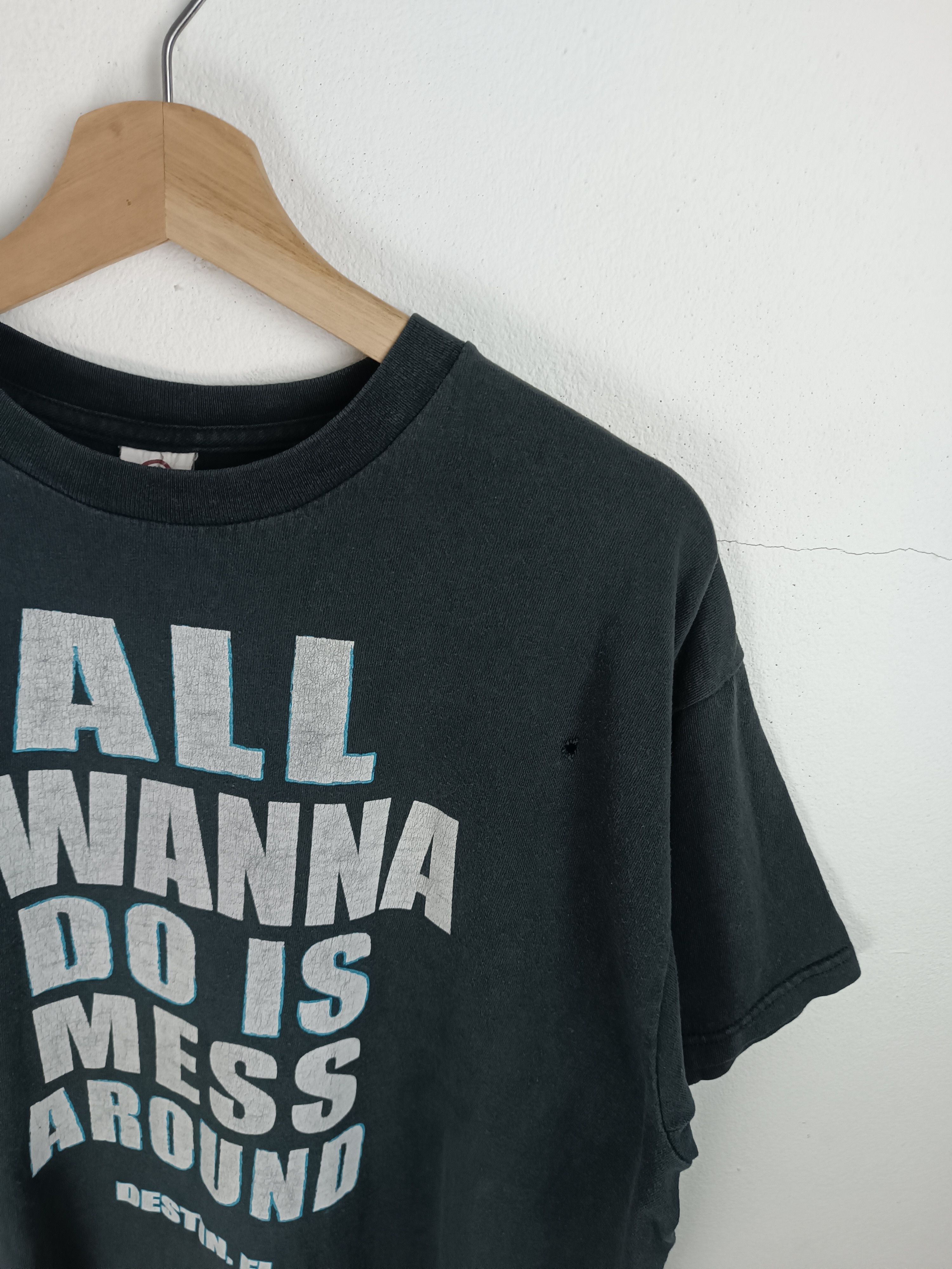 Vintage VINTAGE STATEMENT "ALL I WANA DO IS MESS AROUND FUNNY COMEDY Size US XL / EU 56 / 4 - 8 Thumbnail