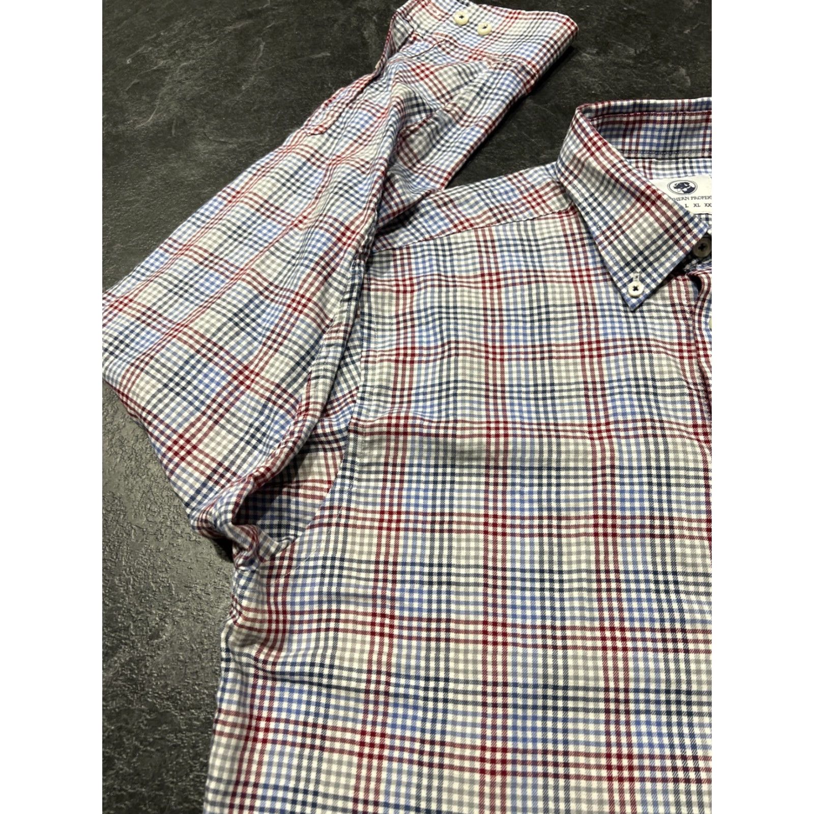 Southern Proper Southern Proper Mens Plaid Button-Up Shirt Block M Multi Color LS Button-Down Cotton Regular Fit Size US M / EU 48-50 / 2 - 6 Thumbnail