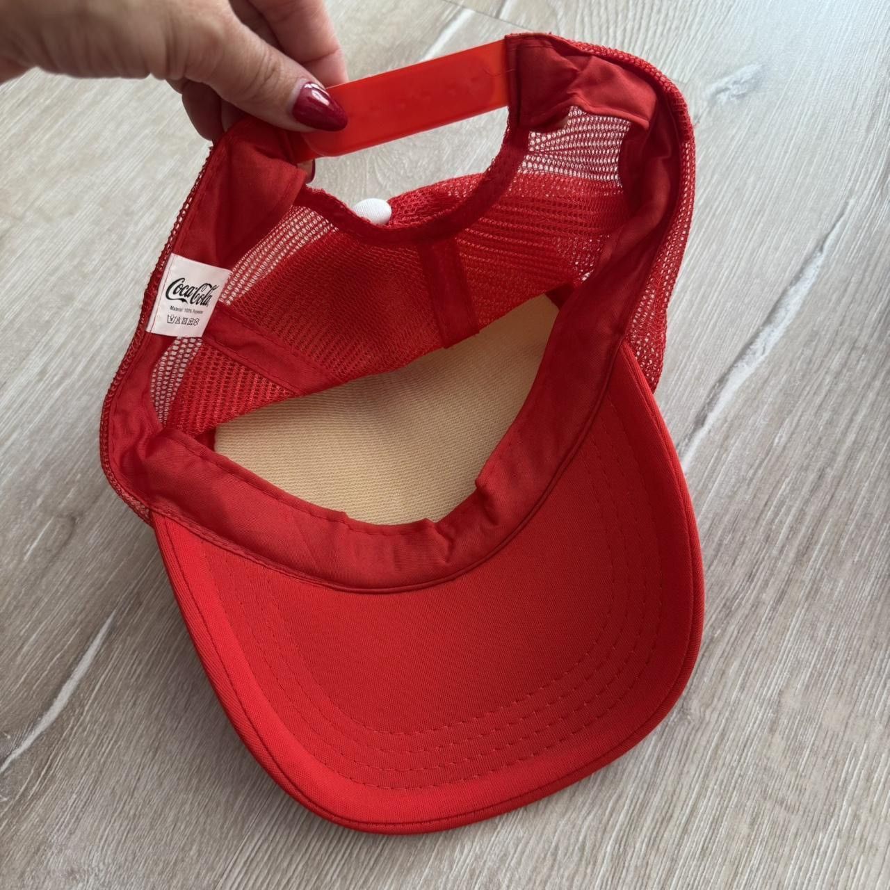 Coca Cola Vintage Coca-Cola Trucker Cap big logo hat 90s Size ONE SIZE - 6 Thumbnail