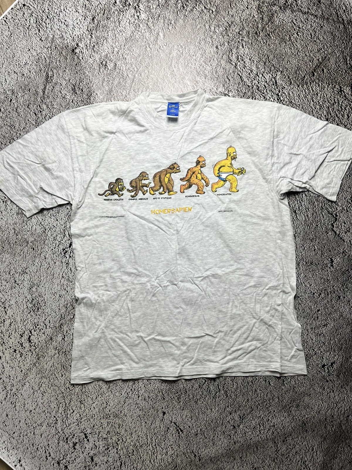 The Simpsons 1996 The Simpsons Homersapien evolution t shirt Size US XL / EU 56 / 4 - 1 Thumbnail