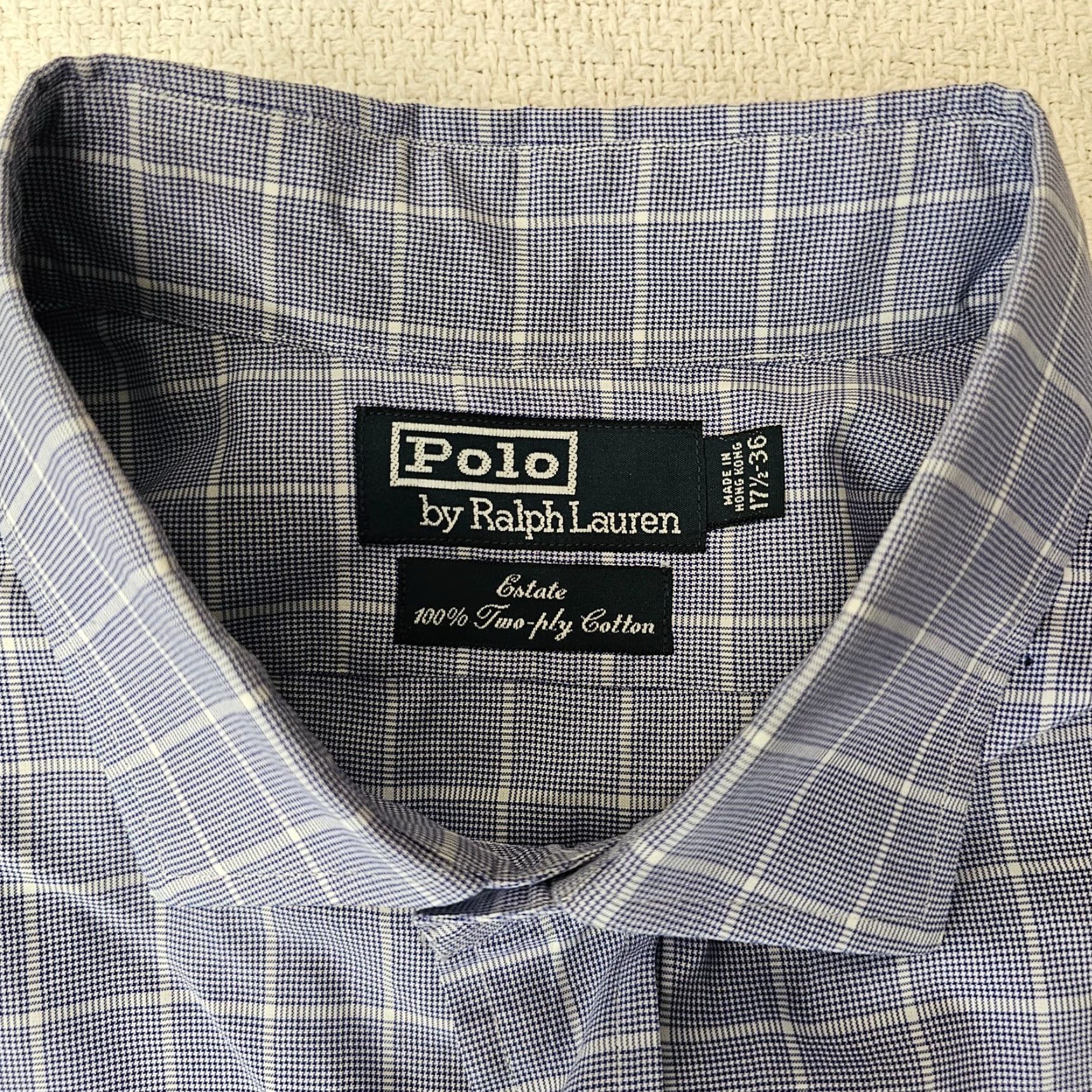 Ralph Lauren VINTAGE Ralph Lauren Polo Men's Button-Up Shirt Classic Fit Blue Checks 17.5 36 Estate Check Shirt Mens Blue Polo Ralph Lauren Size US XXL / EU 58 / 5 - 2 Thumbnail