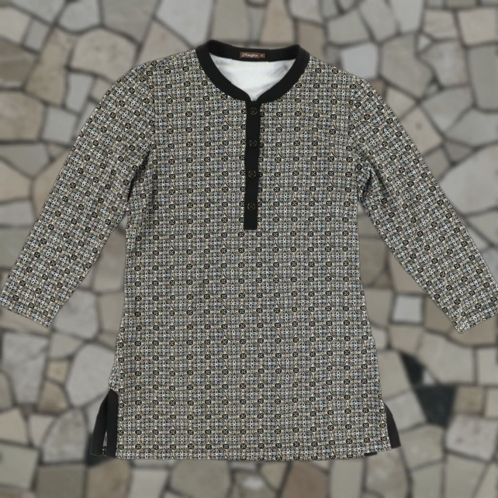 J.McLaughlin J. McLaughlin Shirt Catalina Cloth Tunic Long Sleeve Women's S Multi-Colored All Over Print Crew Neck Shirt Womens S Size S / US 4 / IT 40 - 1 Thumbnail