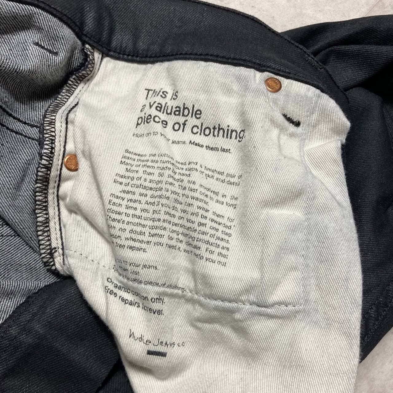 Nudie Jeans Nudie Jeans Thin Finn Back 2 Black 12Oz Selvage Size US 30 / EU 46 - 7 Thumbnail