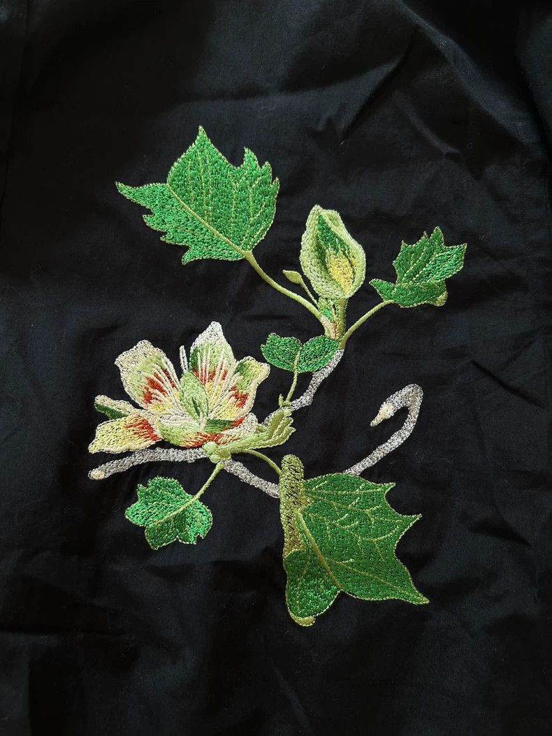 Kenzo KENZO Green leaf embroidered black neutral shirt Size US M / EU 48-50 / 2 - 3 Thumbnail