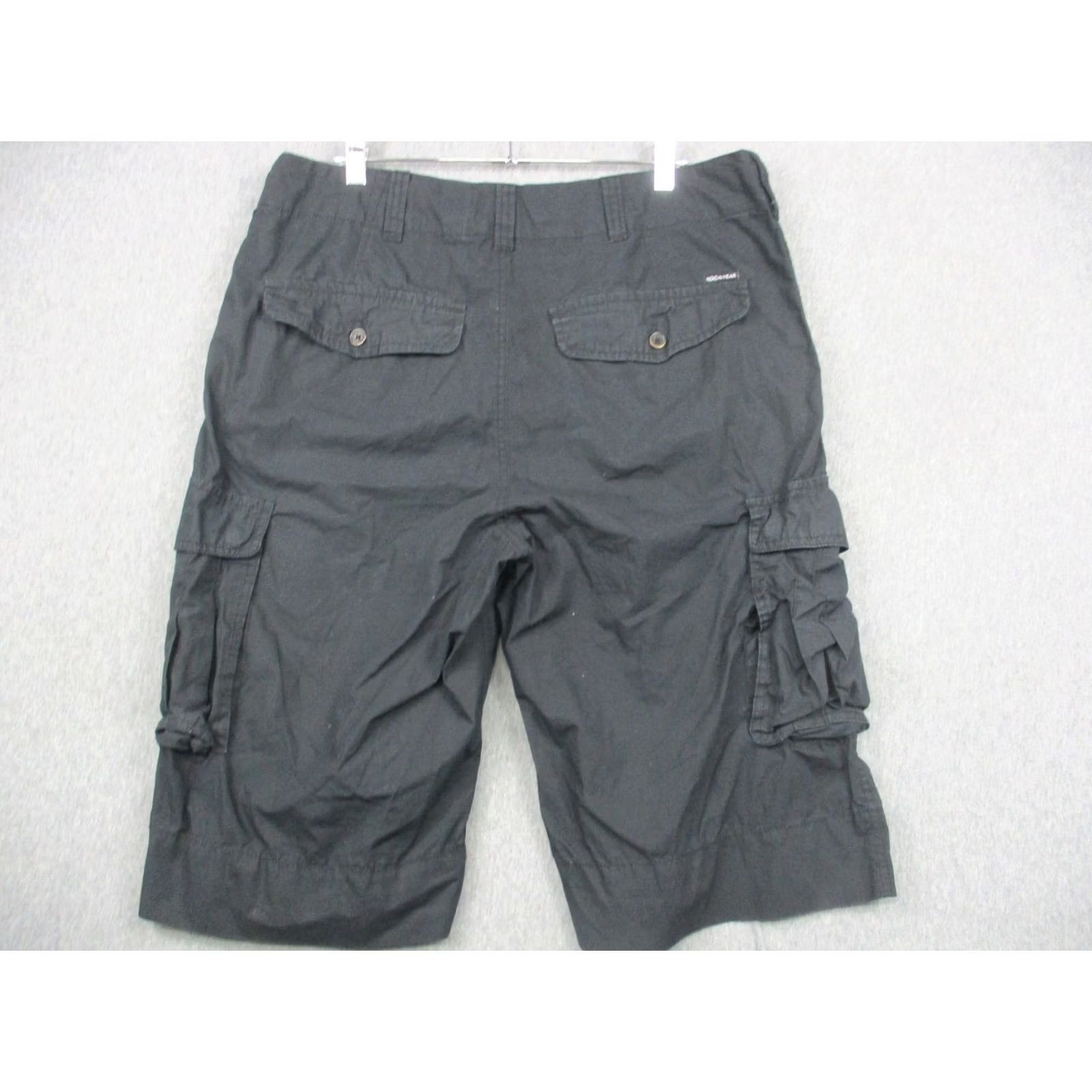 Rocawear Rocawear Cargo Shorts Mens 34 Black Cotton Canvas Pocket 12in Inseam Hip Hop Streetwear Casual Workwear Size US 34 / EU 50 - 7 Thumbnail