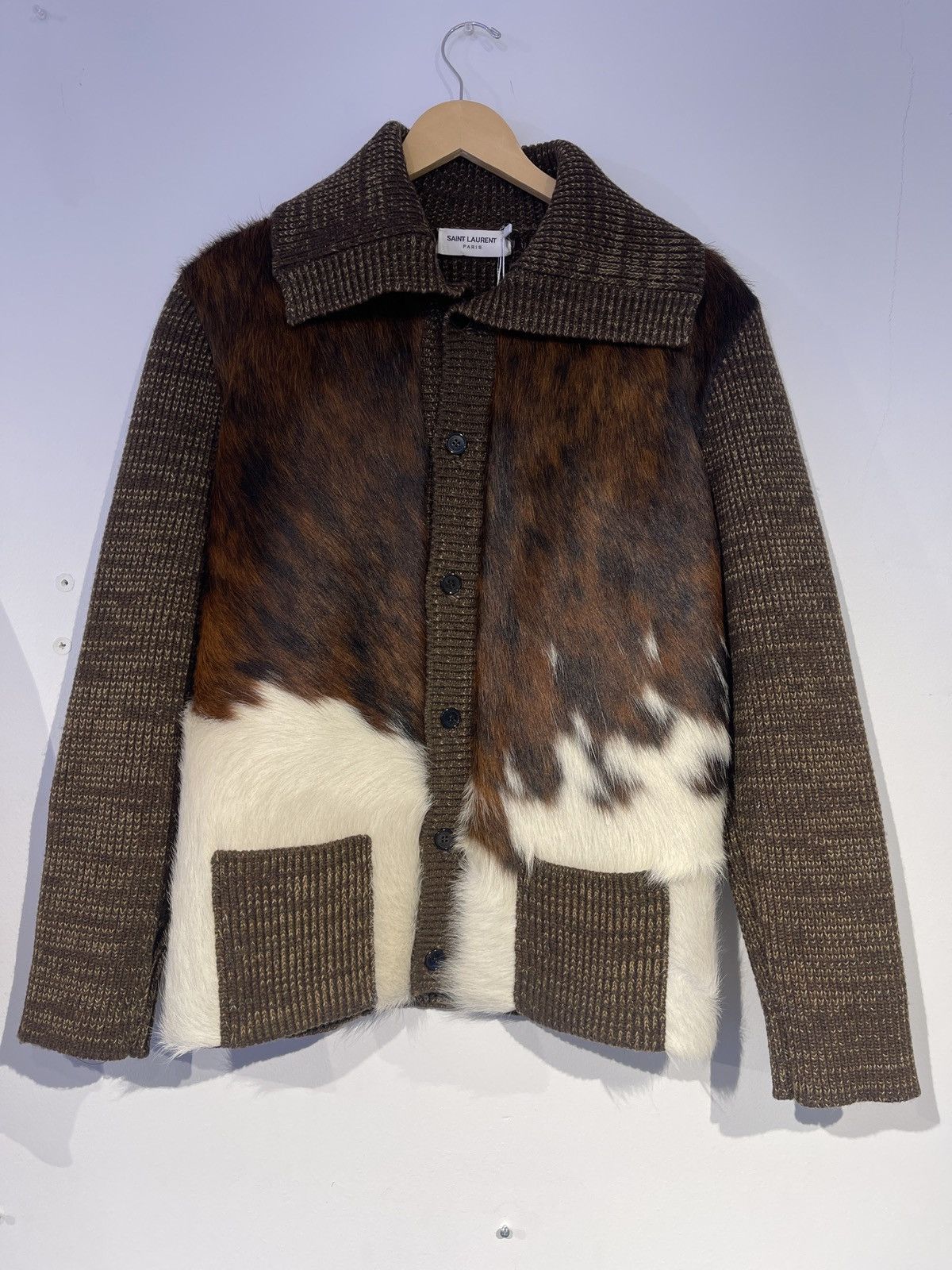 Yves Saint Laurent Yves Saint Laurent Cow Print Fur Jacket Size US M / EU 48-50 / 2 - 1 Thumbnail