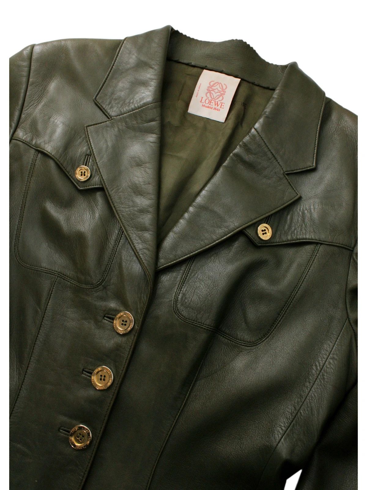 Loewe Loewe Military Leather Jacket Size XL / US 12-14 / IT 48-50 - 6 Thumbnail