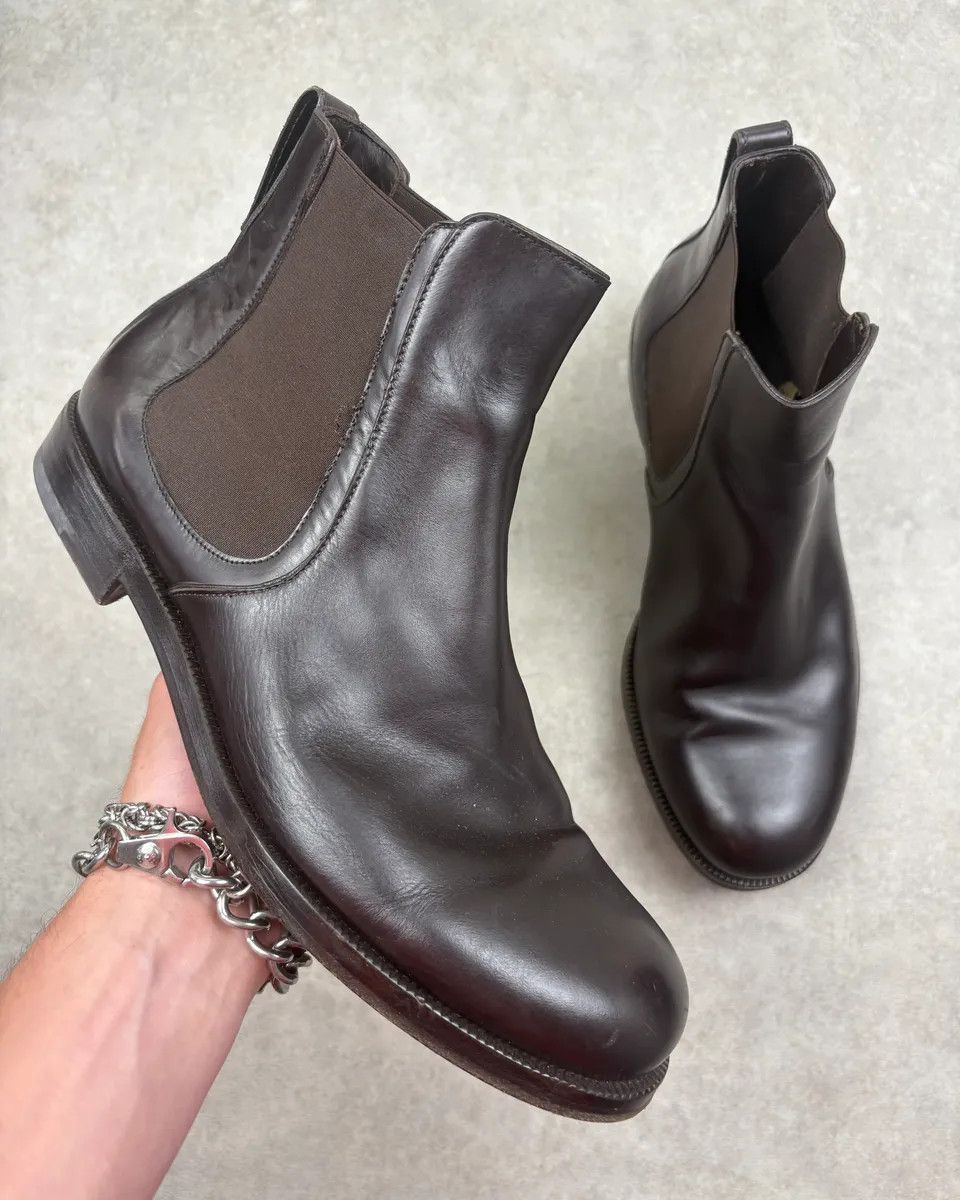 Bottega Veneta Bottega Veneta Brown Leather Chelsea Boots  display picture 2
