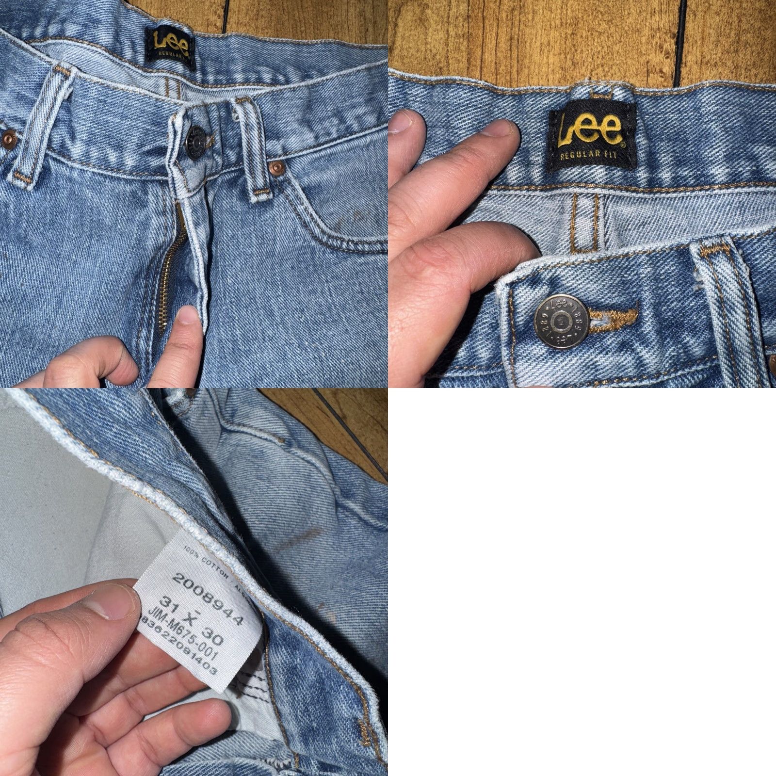Lee Lee Jeans Regular Fit Denim 30x30 Distressed Paint Splatter Mens Blue 30 in Straight Regular Fit Jeans Distressed Paint Splatter Lee Size US 30 / EU 46 - 8 Thumbnail