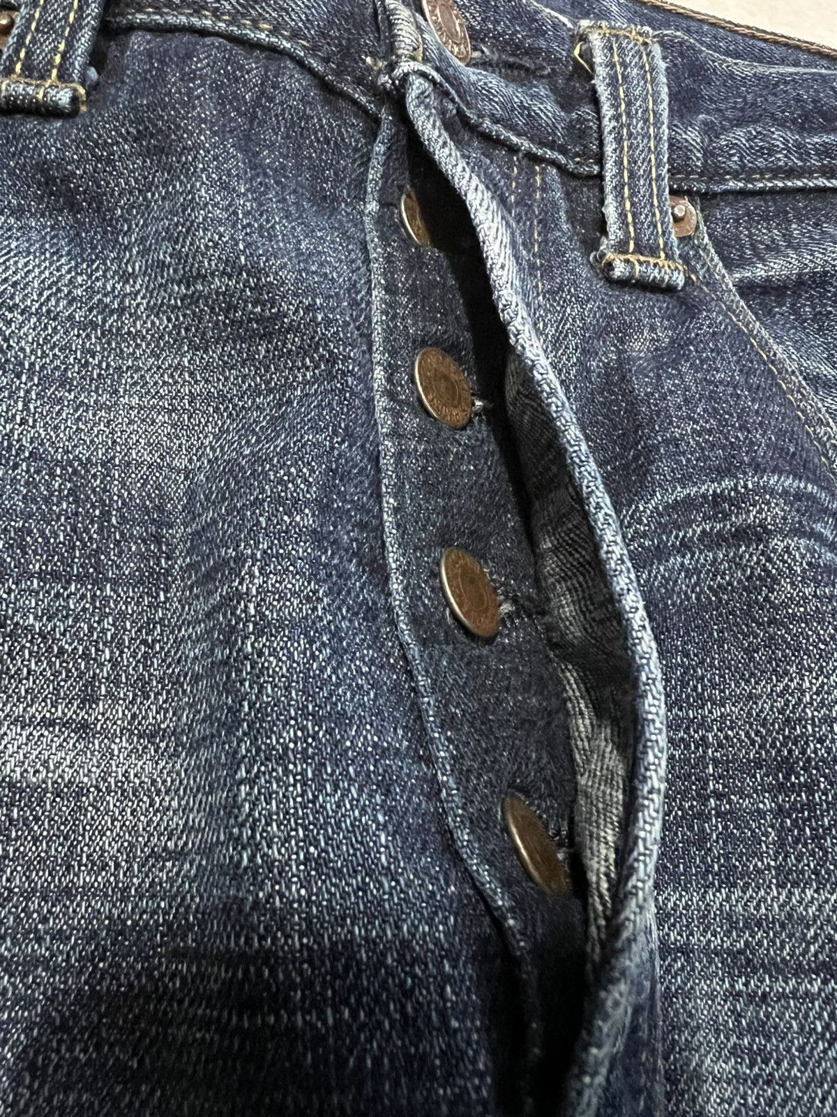 Levi's × Levi's Vintage Clothing 💥Rare 90’s style Levis 501 Kurt Corbain Distress Washed Jean Size US 31 - 11 Thumbnail