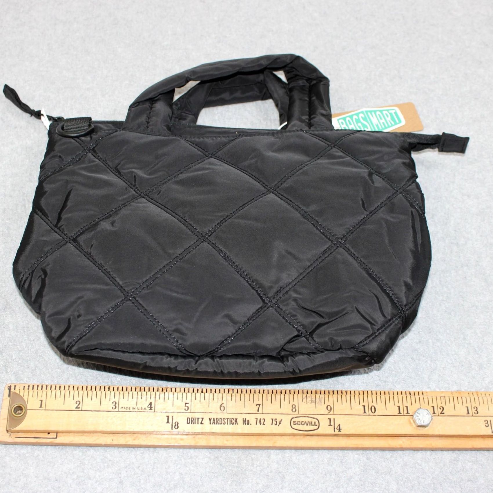 Vintage BAGSMART Crossbody Bag Women Small Black Quilted Nylon Zip Purse Travel Packable Size ONE SIZE - 5 Thumbnail