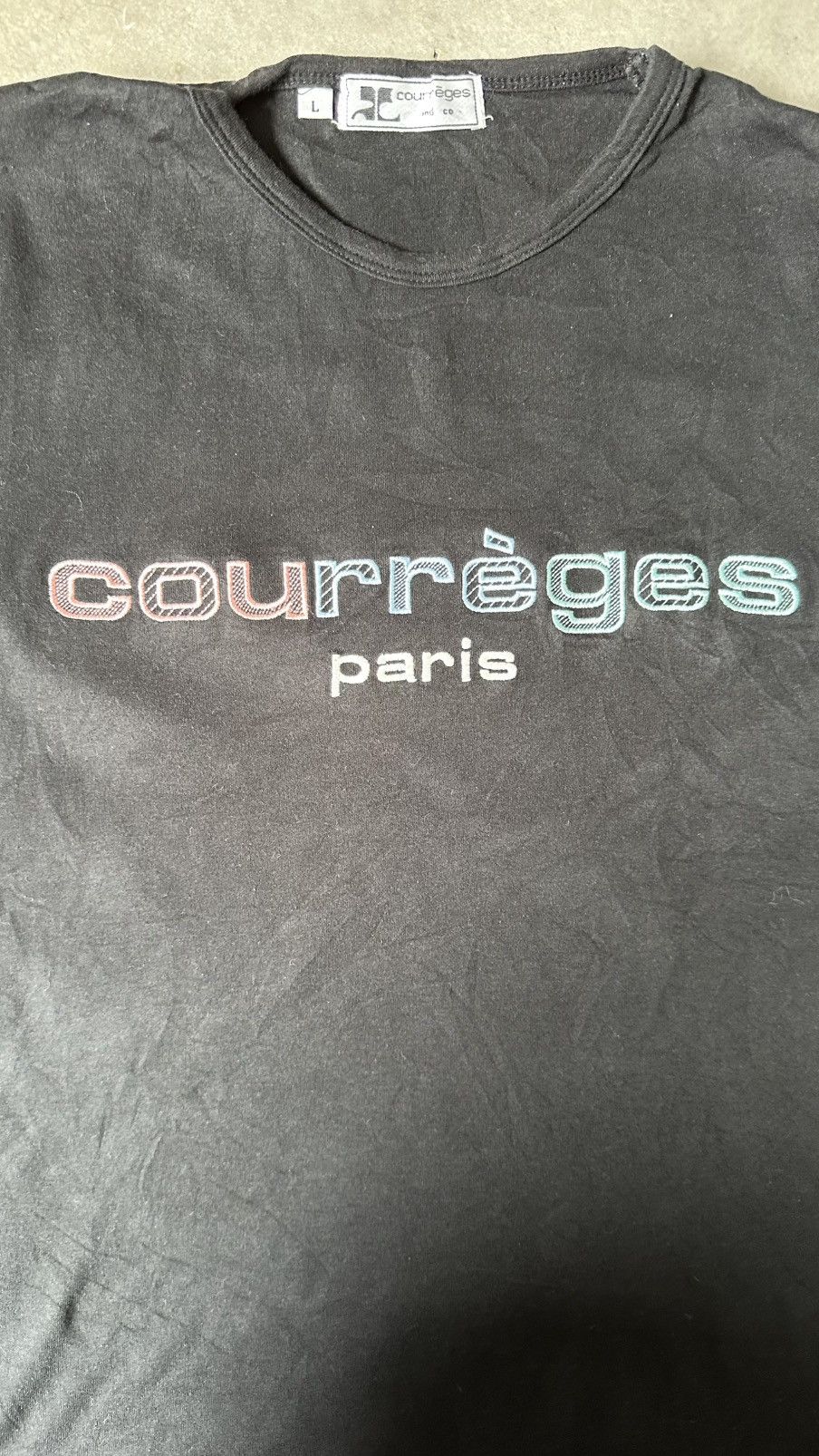 Courreges VINTAGE COURREGES SPELLOUT TEE Size US S / EU 44-46 / 1 - 2 Thumbnail
