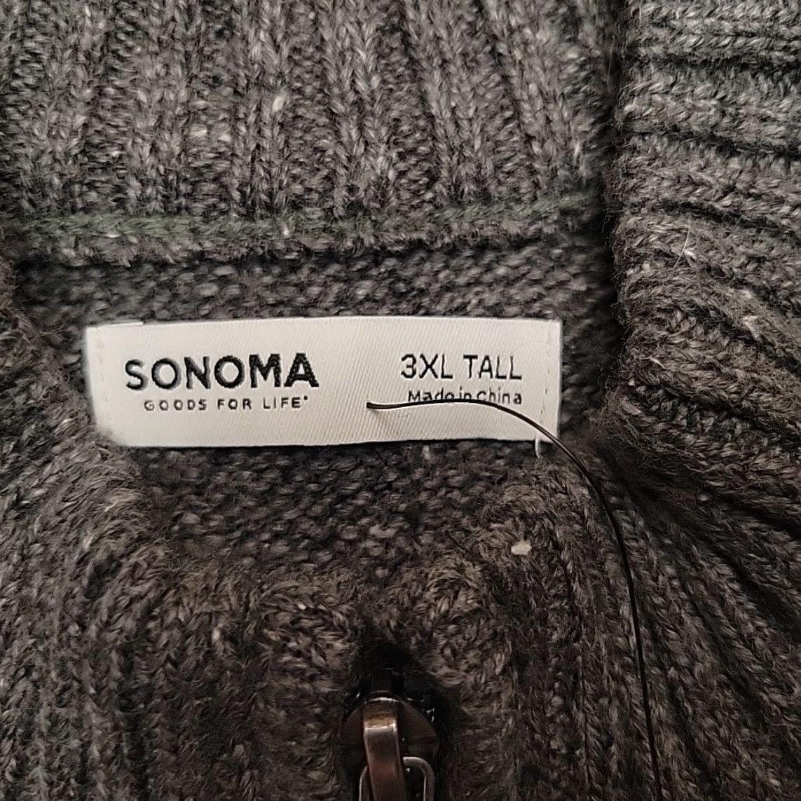 Vintage VINTAGE Sonoma Sweater Mens XXXL Tall Gray 1/4 Zip Cotton Blend Knit Classic NEW Size US XXL / EU 58 / 5 - 3 Thumbnail