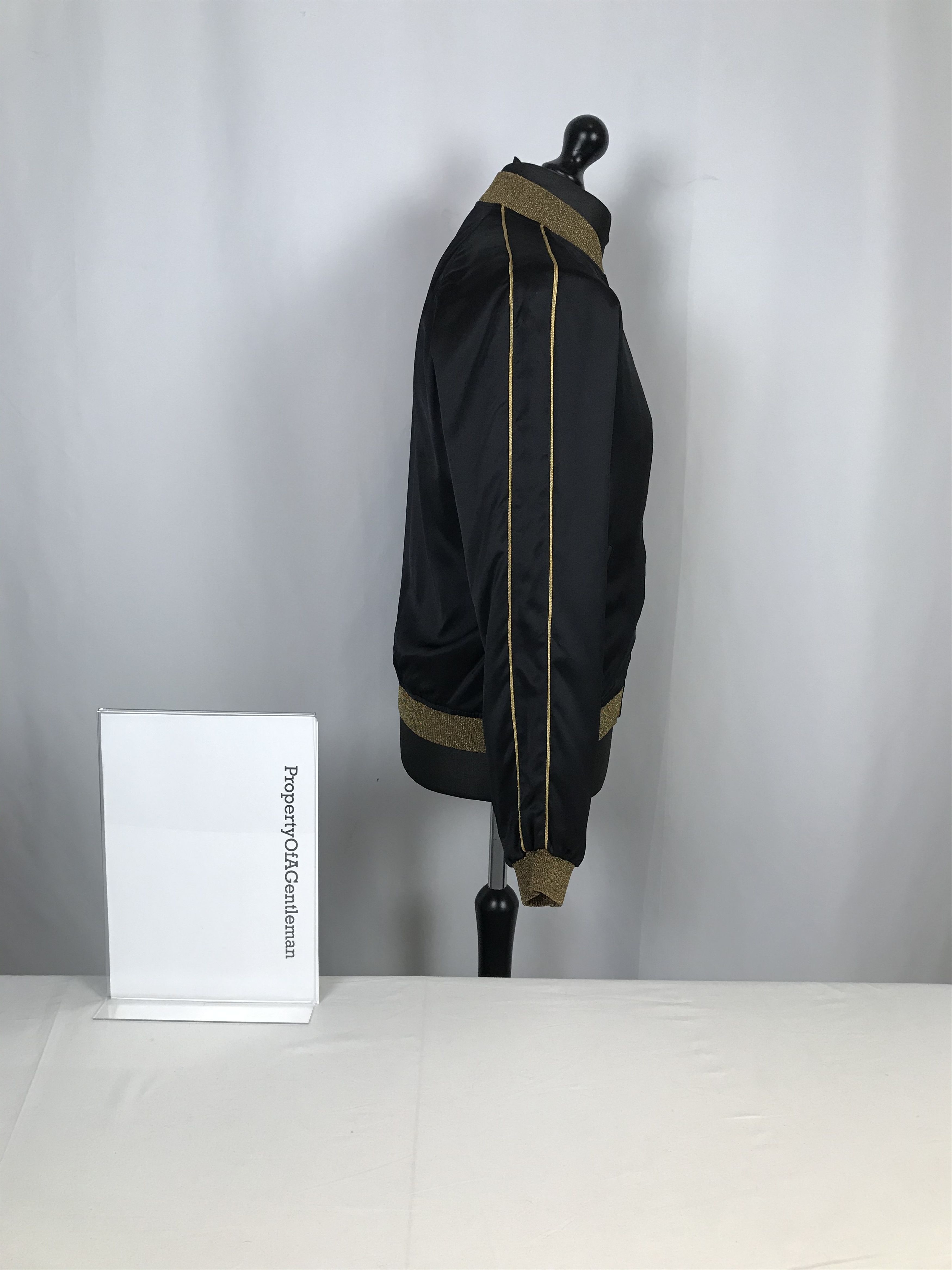 Saint Laurent Paris Black & Gold Saint Laurent Bomber Size US XL / EU 56 / 4 - 2 Thumbnail