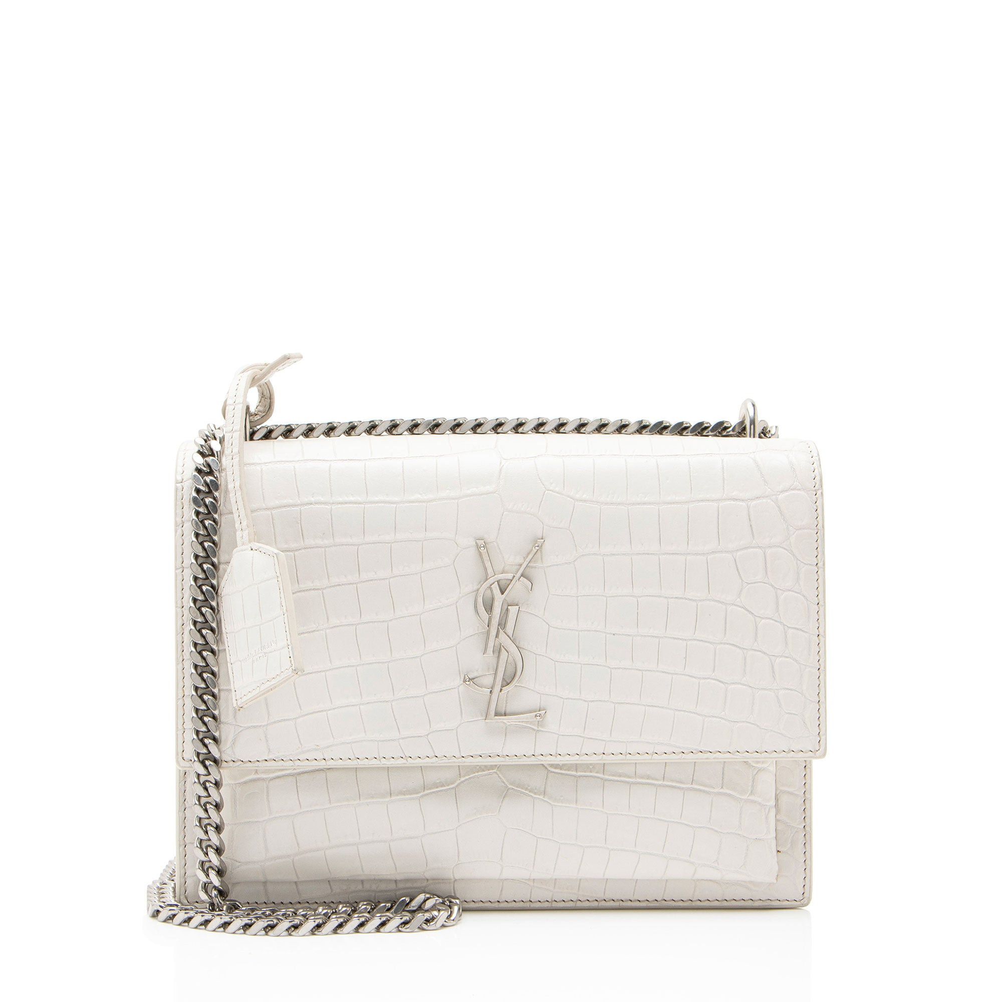 Saint Laurent Paris Saint Laurent Croc Embossed Leather Monogram Sunset Medium S Size ONE SIZE - 1 Thumbnail