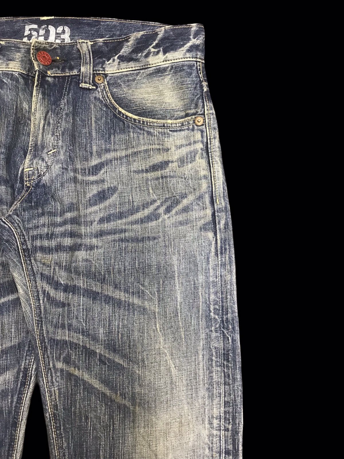 Edwin 💥ARCHIVAL💥EDWIN 503 ARTISANAL FADES REGULAR DENIM F320 Size US 33 - 3 Thumbnail