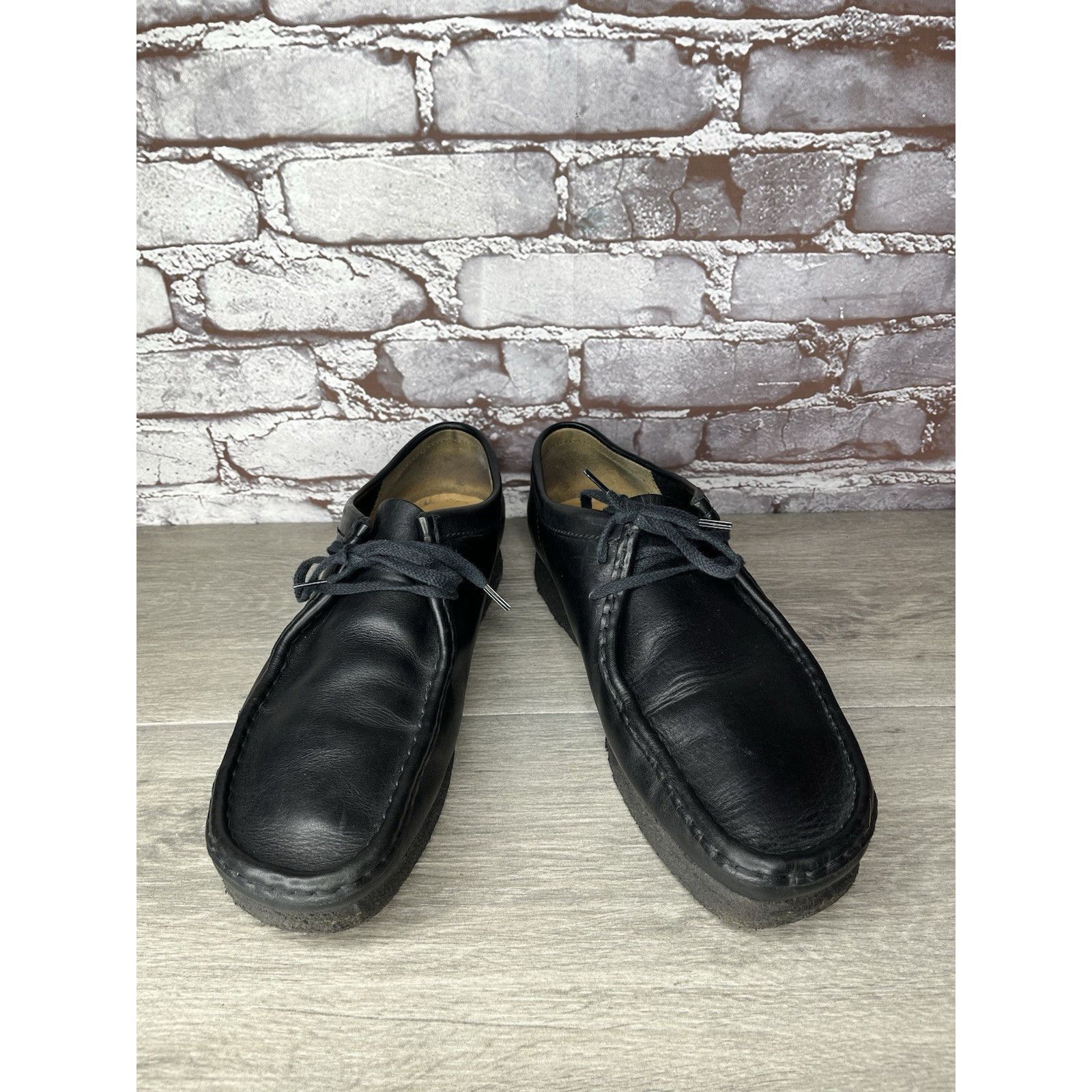 Clarks Clarks Wallabees Black Leather Moccasins Chukka Boots Shoes Size US 11 / EU 44 - 13 Thumbnail