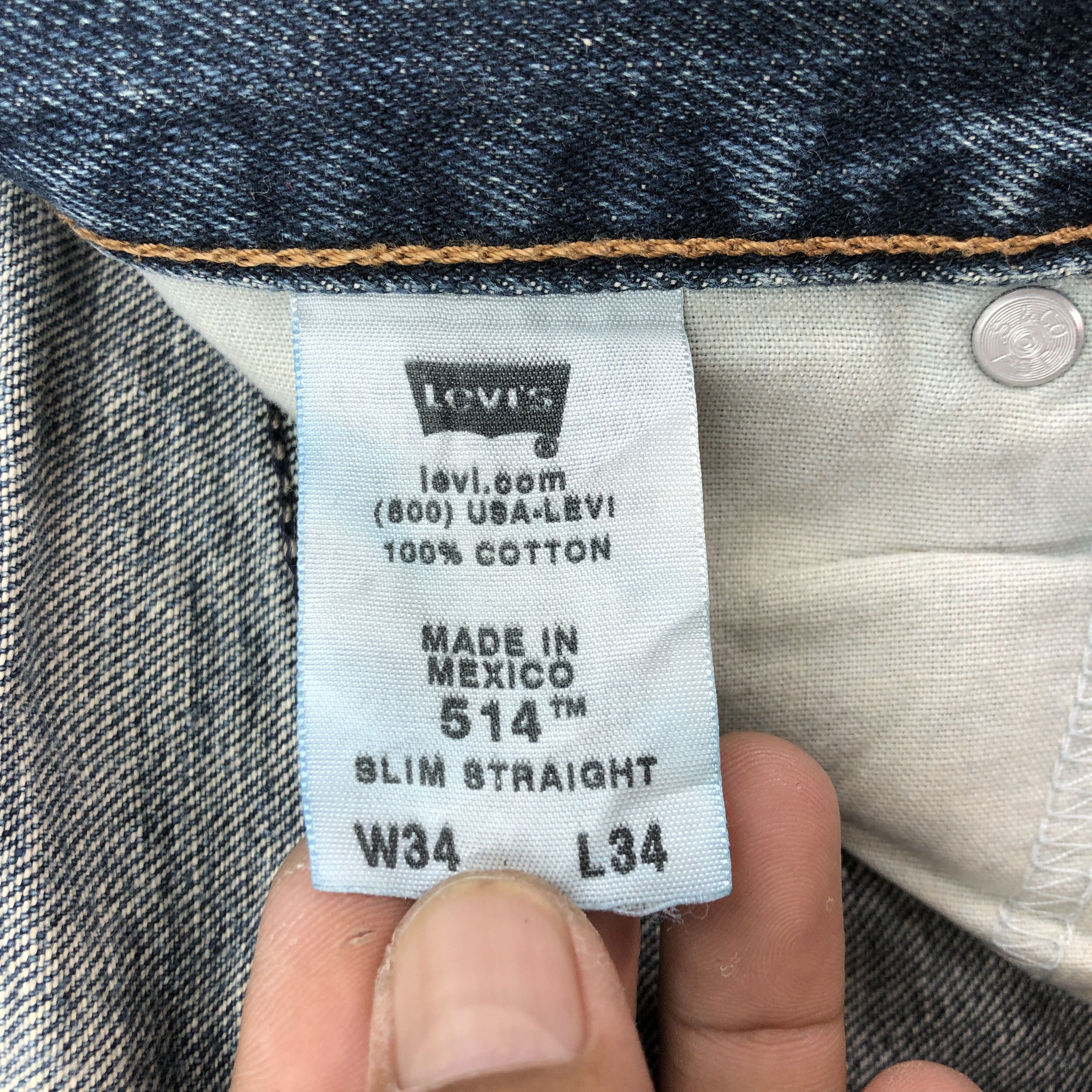 Levi's Vintage Y2K Levis 514 Faded Jeans Levi's Light Wash Denim Size US 34 / EU 50 - 8 Thumbnail