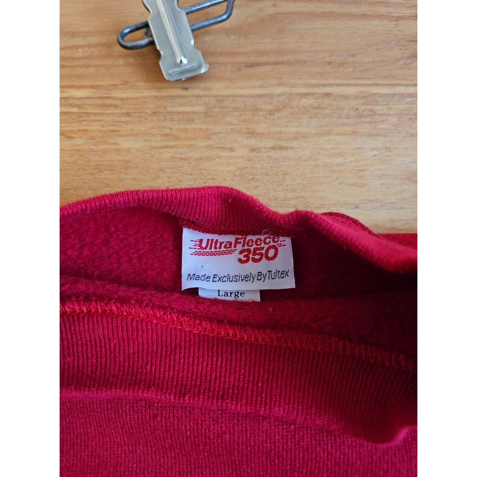 Tultex Tultex Ultra Fleece 350 Blank Plain Red Sweatshirt Sz L 90s Size US L / EU 52-54 / 3 - 3 Thumbnail