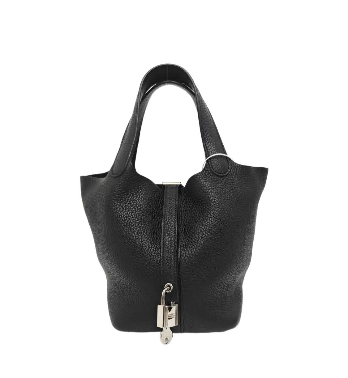 Hermes Hermes Picotin Lock 18 black Clemence cowhide leather picotin handbag silver har Size ONE SIZE - 1 Thumbnail