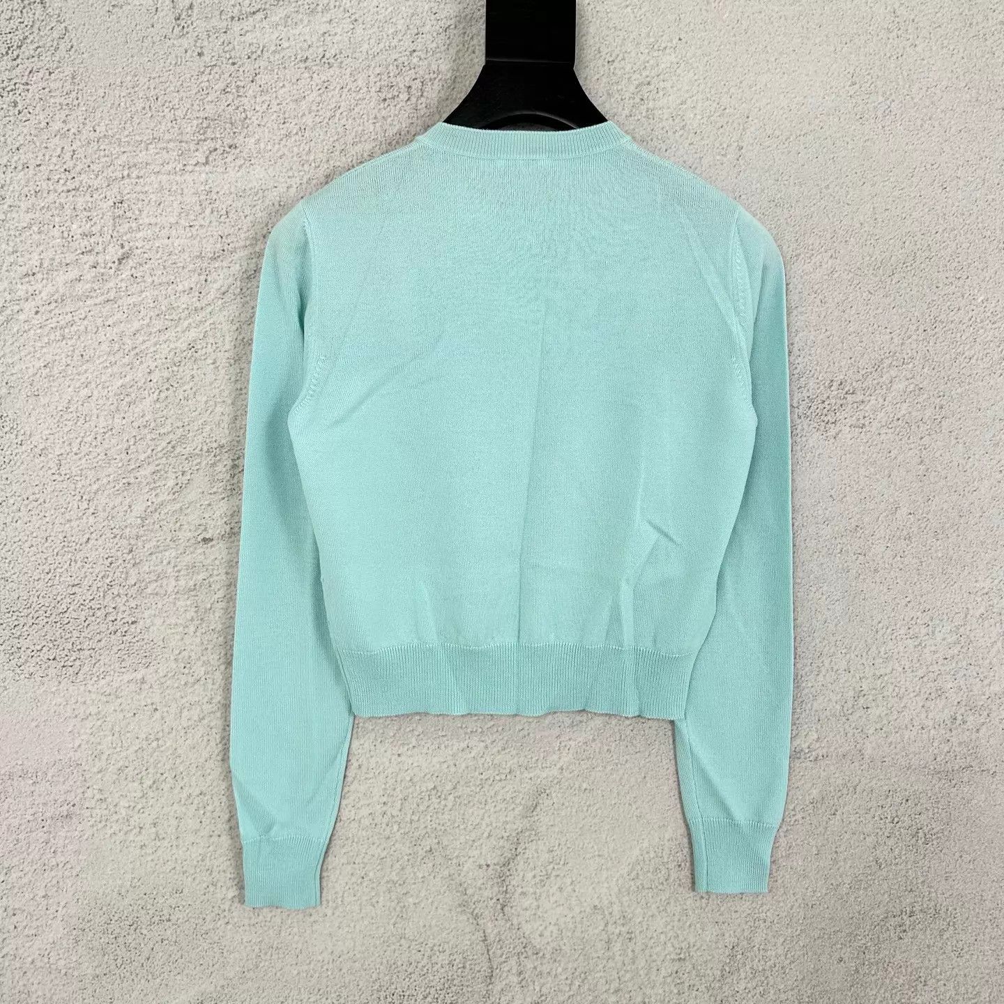 Miu Miu MIU MIU Heart Cutout Knit Cardigan Blue 36 Size XS / US 0-2 / IT 36-38 - 2 Thumbnail