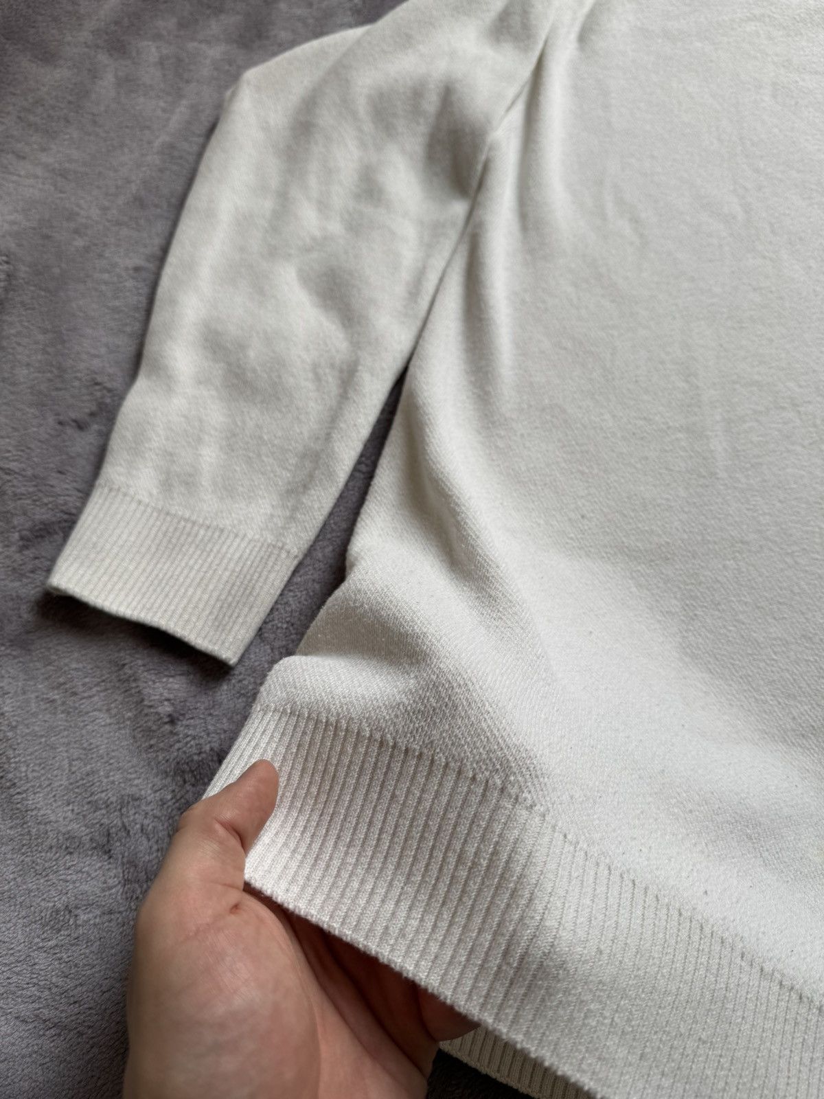 Vintage Cremefarbener Rundhalspullover Size US XL / EU 56 / 4 - 4 Thumbnail