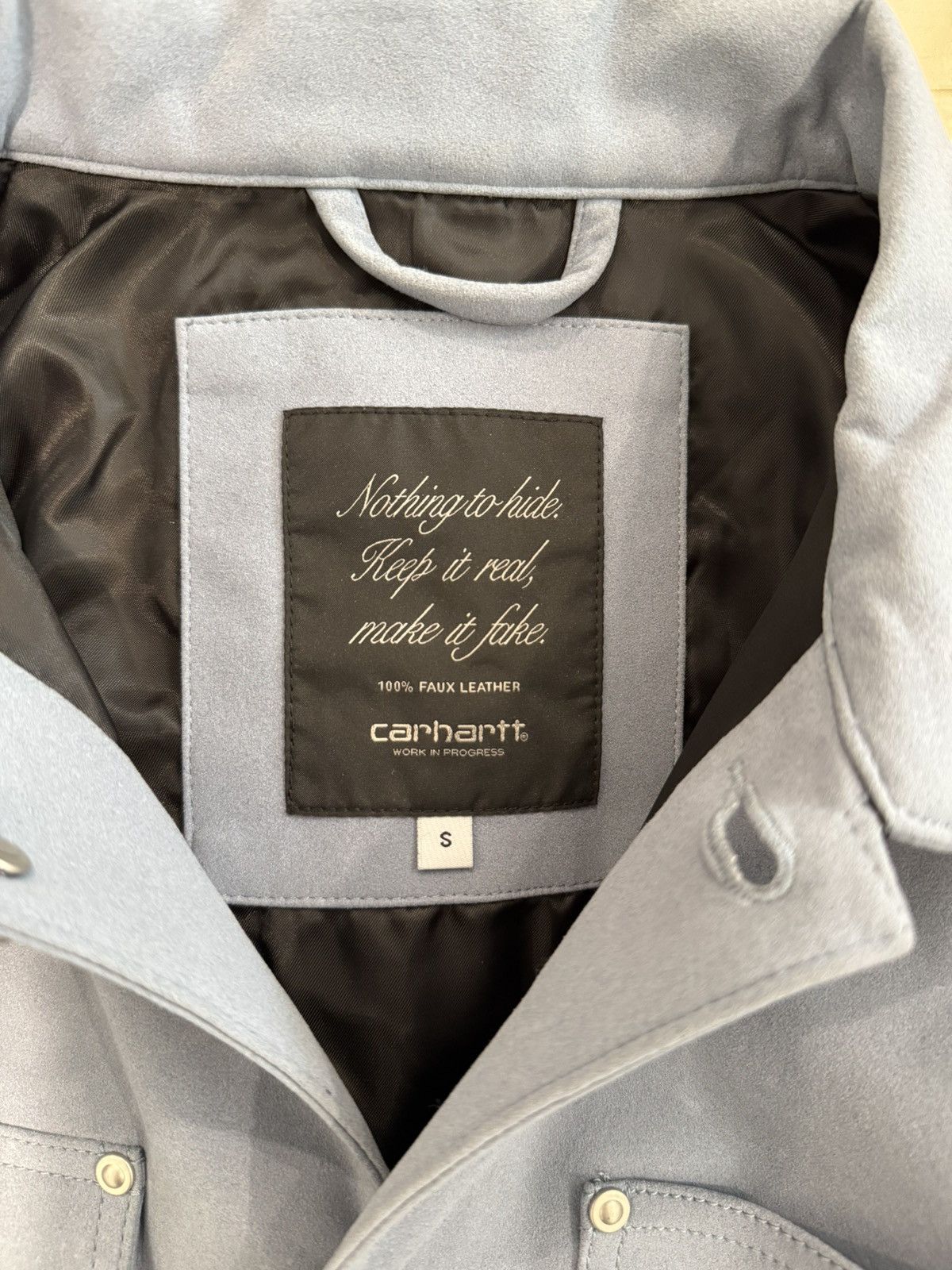 Carhartt Wip Carhartt WIP Suede Michigan Coat Blue Dove Grey Size Small Size US S / EU 44-46 / 1 - 6 Thumbnail