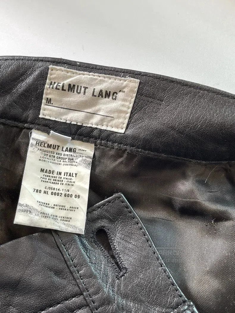 Helmut Lang Helmut Lang 99AW Leather Denim Pants. Size US 28 / EU 44 - 2 Thumbnail