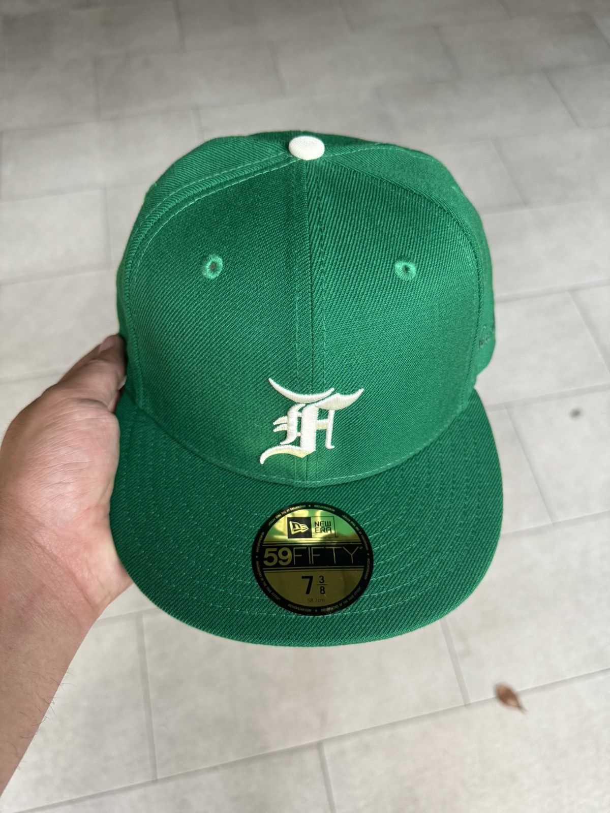 NEW ERA x FEAR OF GODグリーン7 3/8 New Era Fear Of God 7 3 8 | Grailed