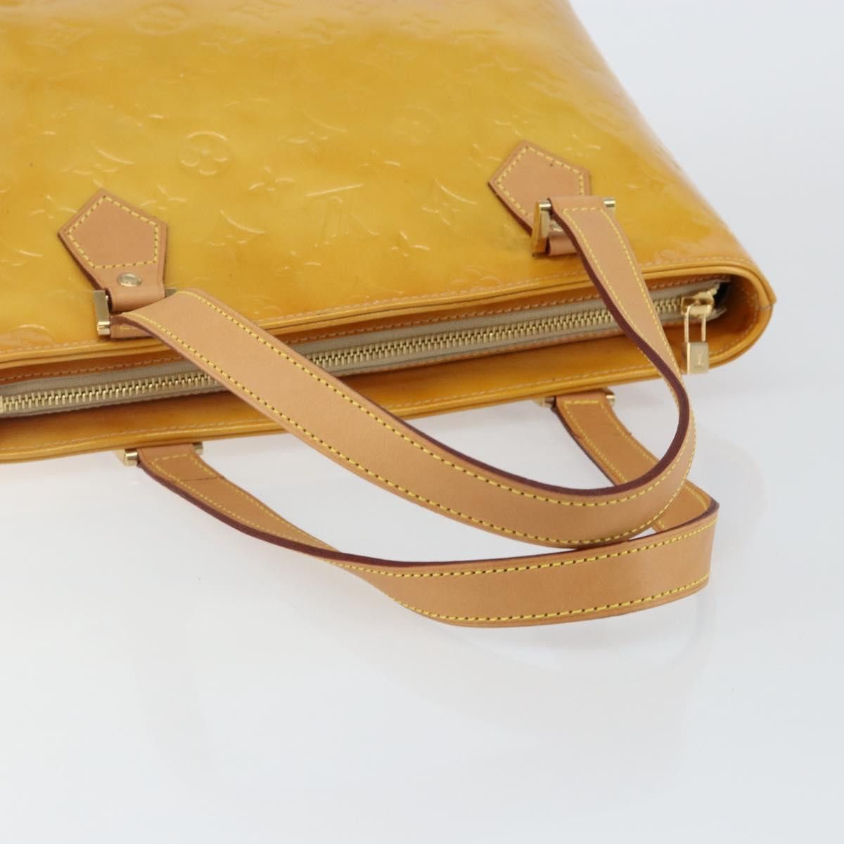 Louis Vuitton LOUIS VUITTON Monogram Vernis Houston Hand Bag Beige M91004 Size ONE SIZE - 7 Thumbnail