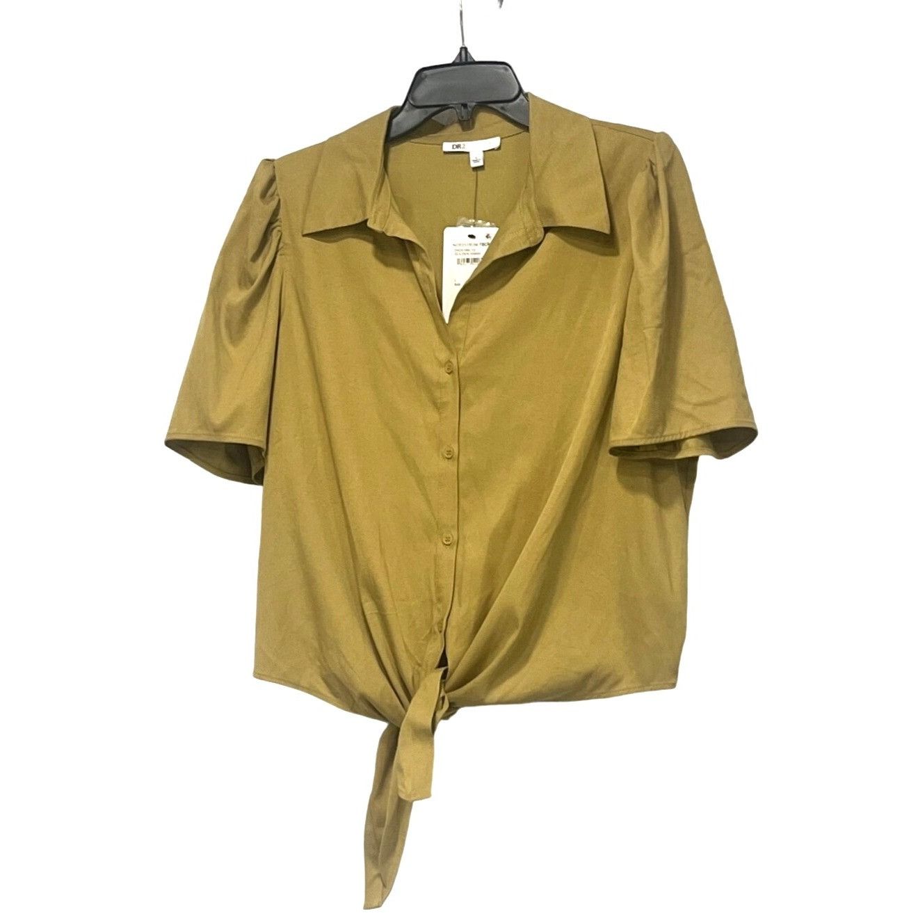 Other DR2 By Daniel Rainn Puff Sleeve Button-up Shirt In Golden Kh Size L / US 10 / IT 46 - 2 Thumbnail