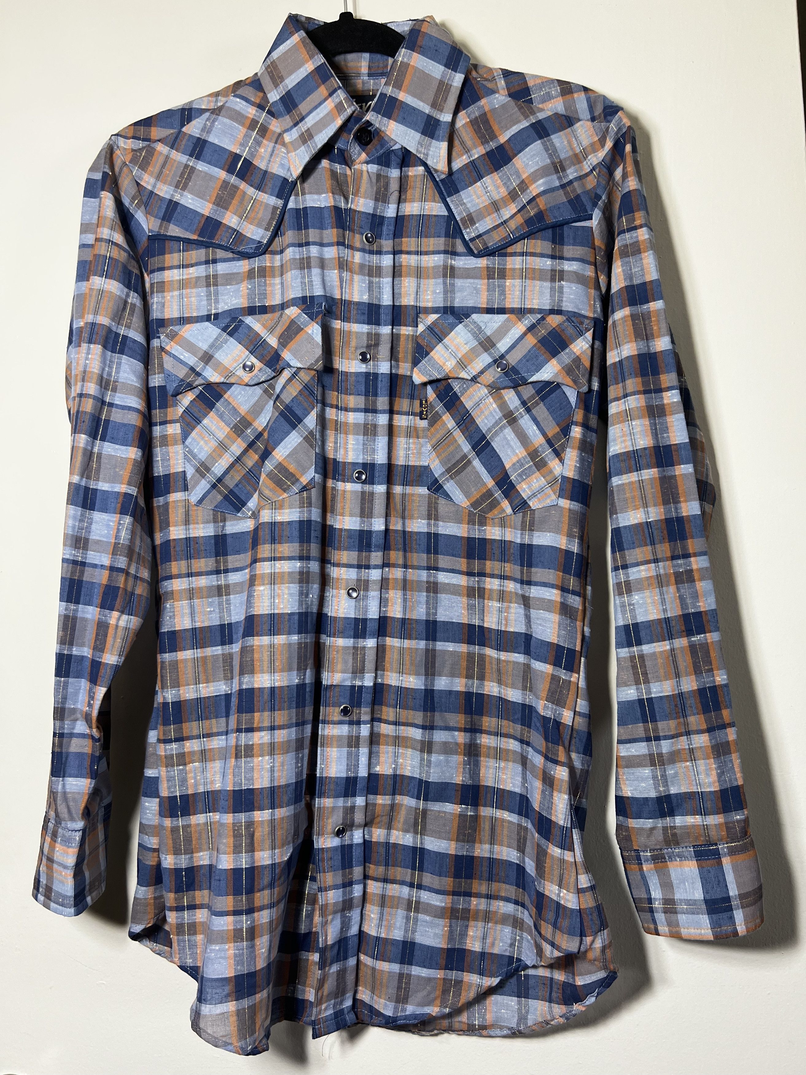 Levi's Vintage Clothing Vintage Levi’s Long Sleeve Pearl Snap Long Sleeve Shirt Size US S / EU 44-46 / 1 - 1 Thumbnail