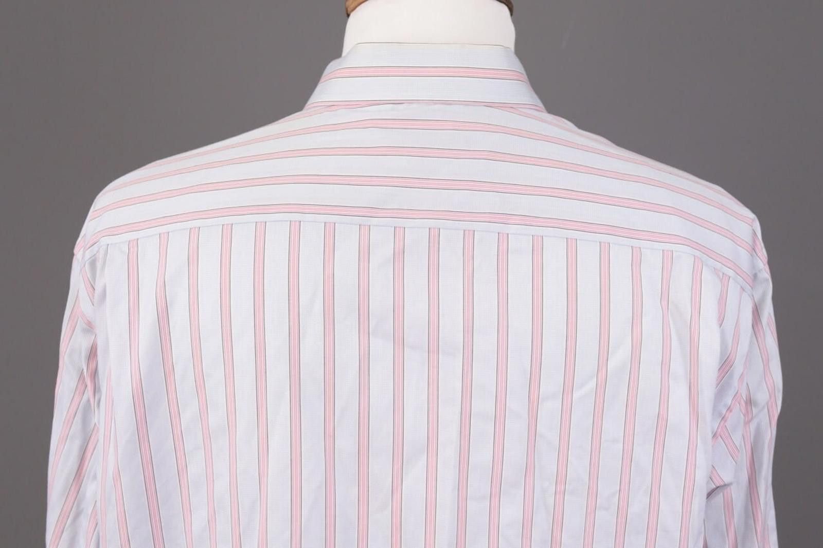 Eton Eton Wrinklefree Cotton Blue Stripe Shirt Size 45 / 17 3/4 Size US M / EU 48-50 / 2 - 8 Thumbnail