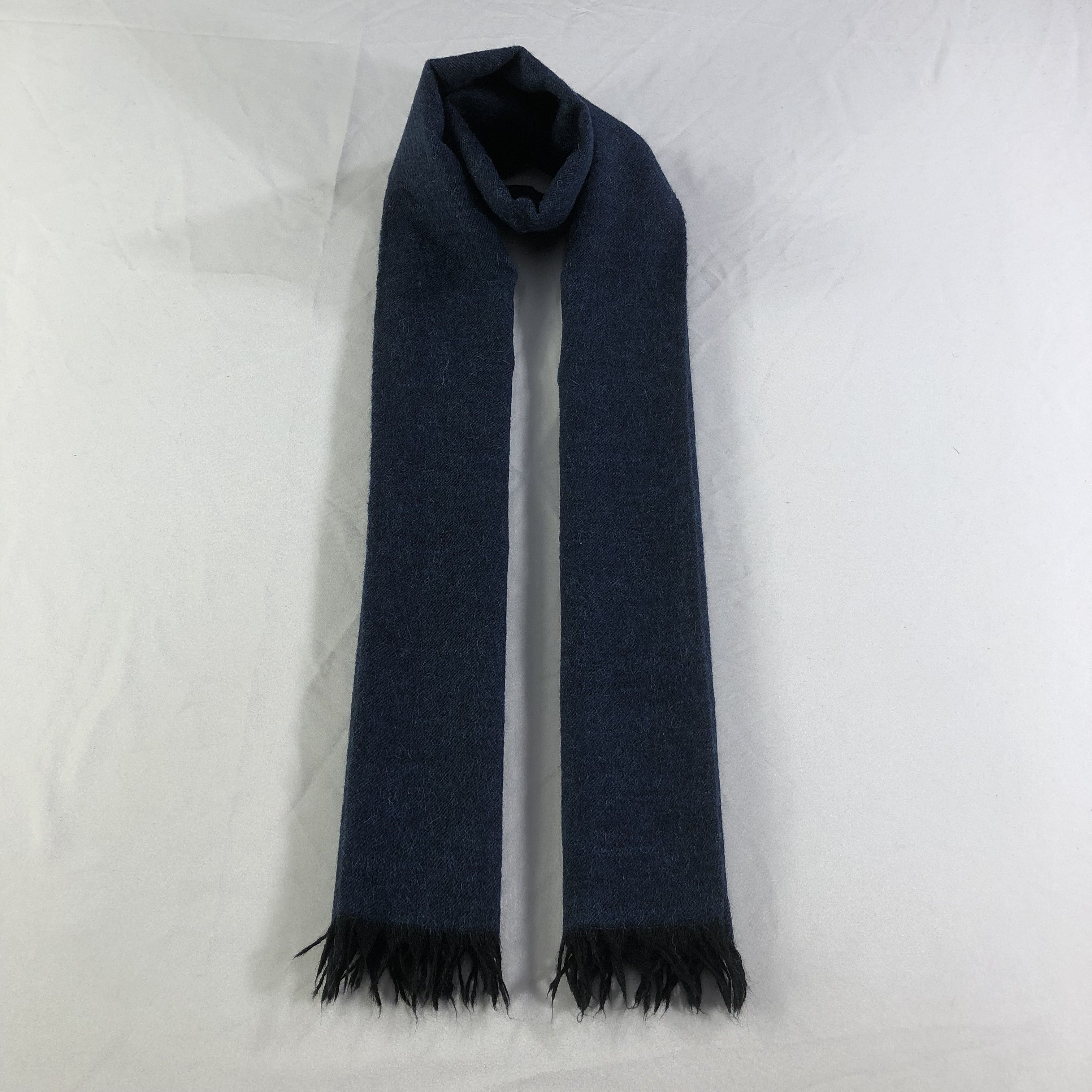 Agnona Agnona Blue Alpaca Scarf Muffler V1677 Size ONE SIZE - 1 Thumbnail